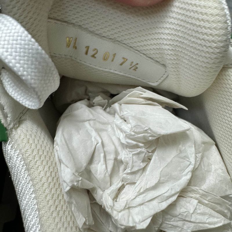 Louis Vuitton Louis Vuitton Green and White Trainer Sneakers -2508 Size US 8 / EU 41 - 5 Thumbnail