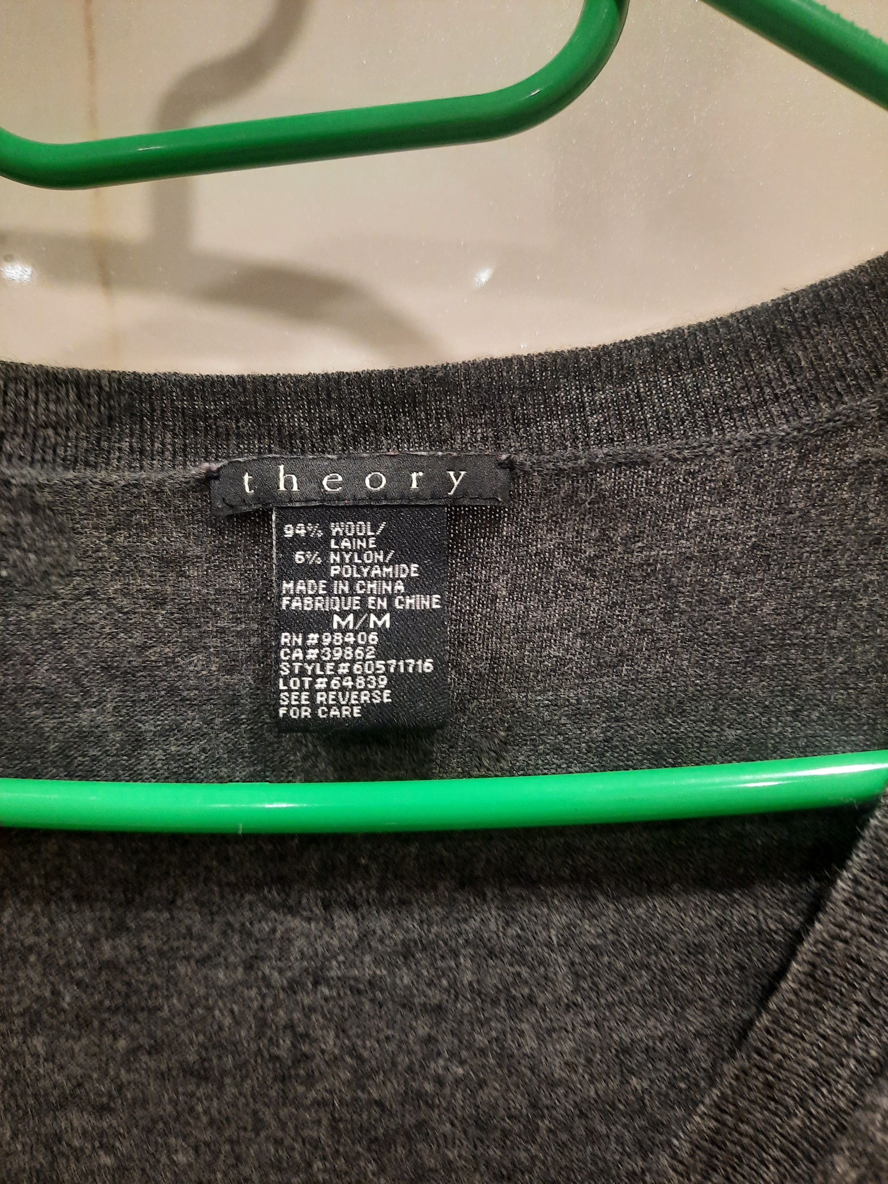image of Theory Gray Sweater in Grey, Women's (Size Medium)