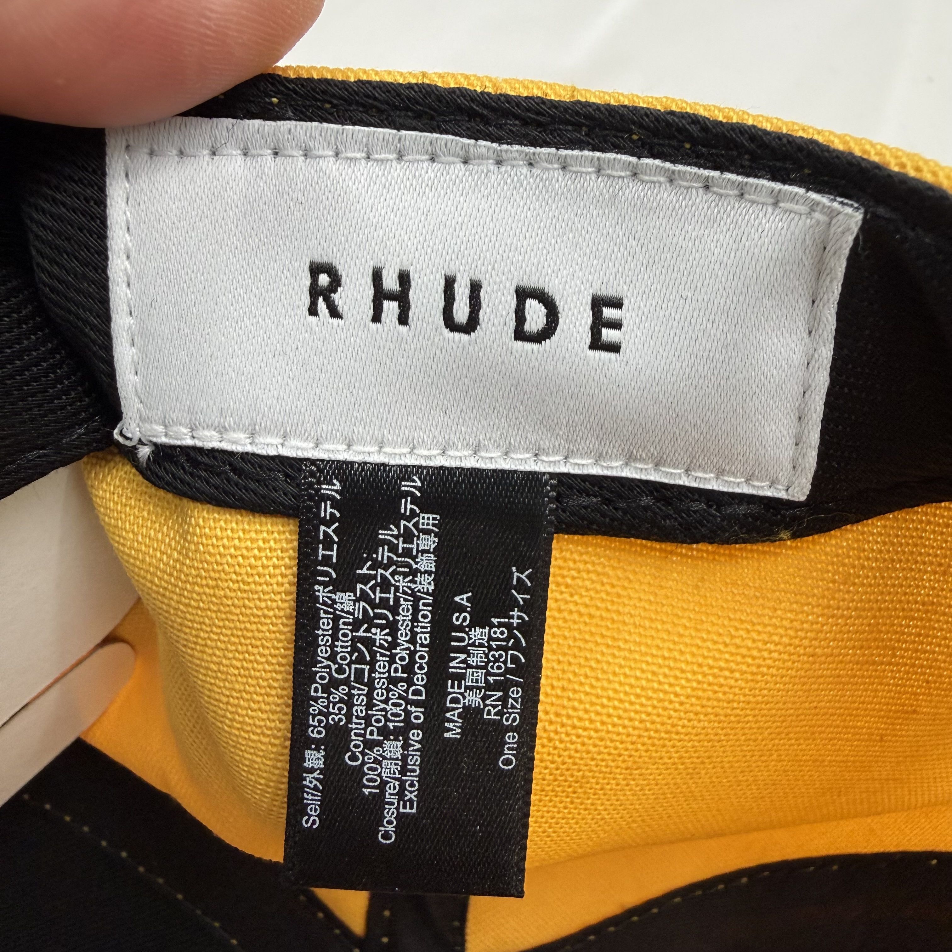 Rhude Rhude World Champions Snapback Hat Logo Made in USA Cap Size ONE SIZE - 8 Thumbnail