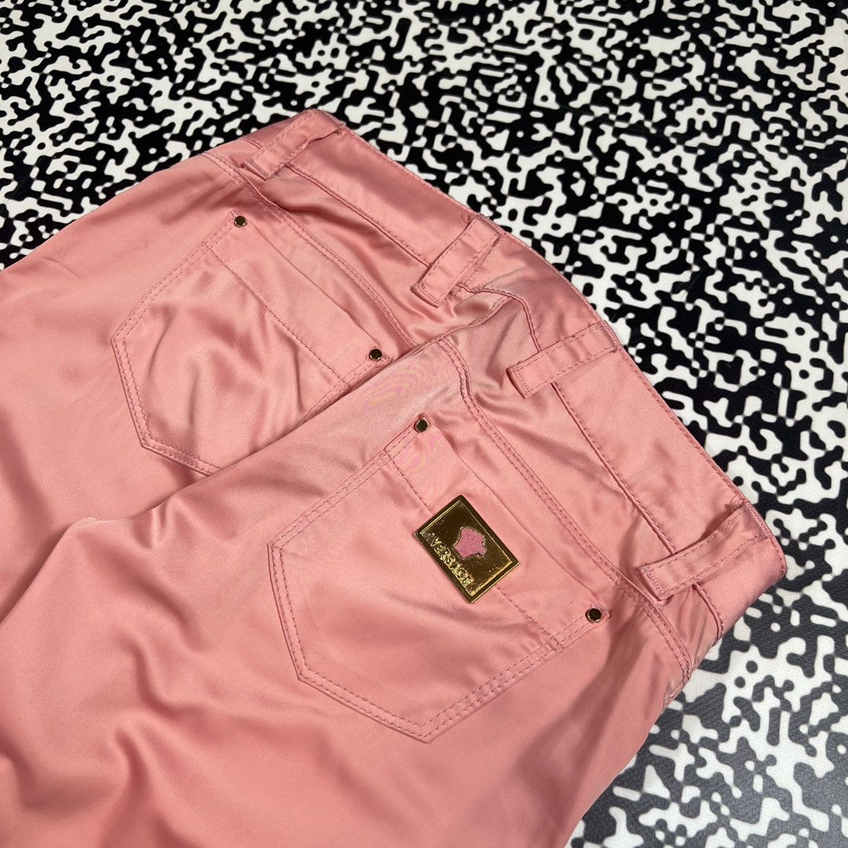 Versace Vintage Y2K Versace Luxury Casual Medusa Logo Pants Size 26" / US 2 / IT 38 - 4 Thumbnail