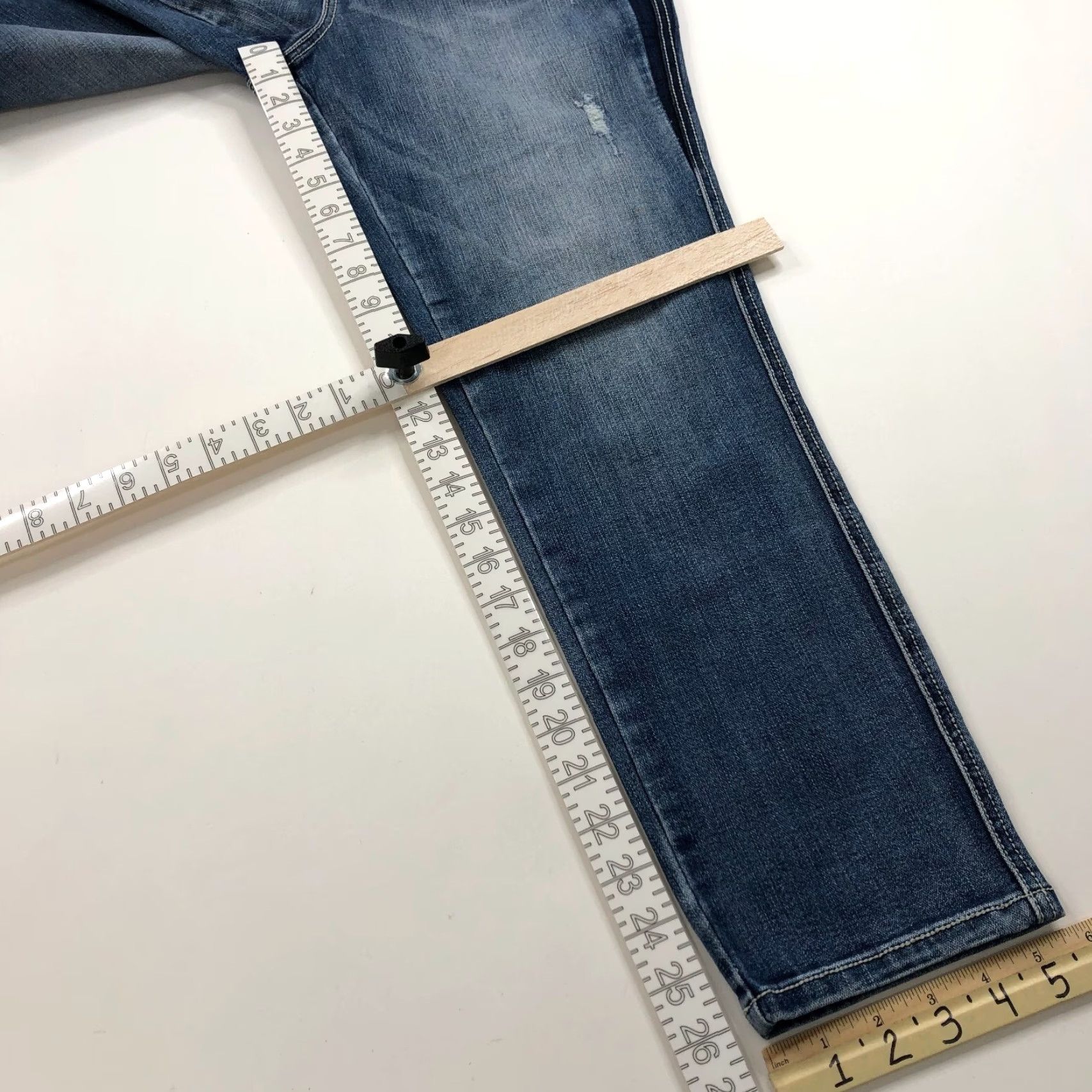 AG Jeans Jag Jeans Jeans Skinny 10 32 in 26 in Mid Rise Pull On Distressed Denim 5-Pocket Womens Clothing Jeans Blue Regular Size 10 Medium Wash Size 24" / US 00 / IT 34 - 5 Thumbnail