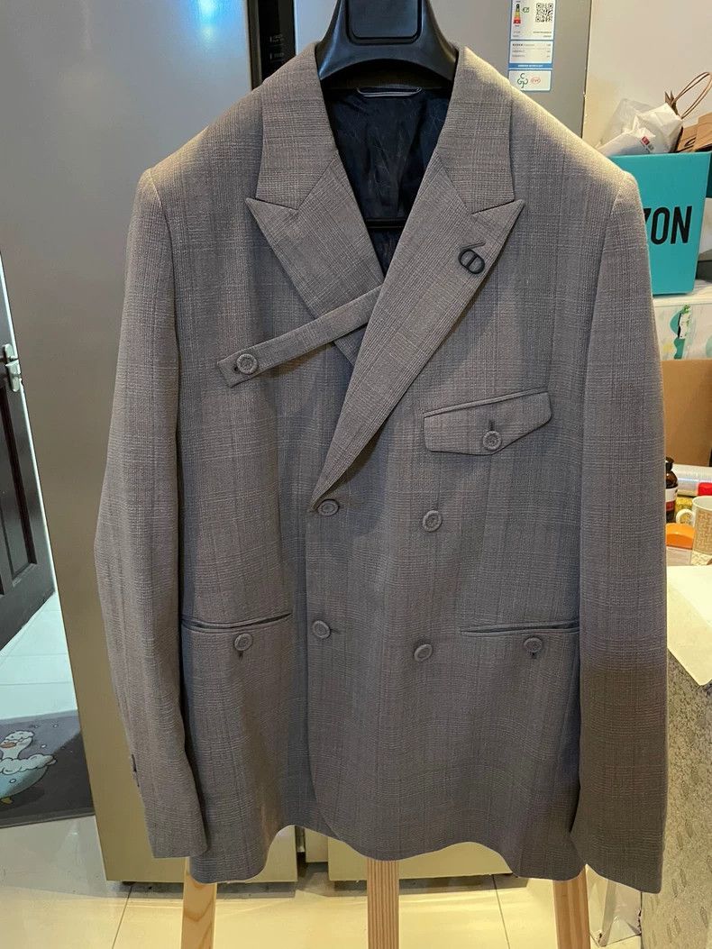 Dior Classic Wool Tie Blazer by Dior Size US M / EU 48-50 / 2 - 1 Thumbnail
