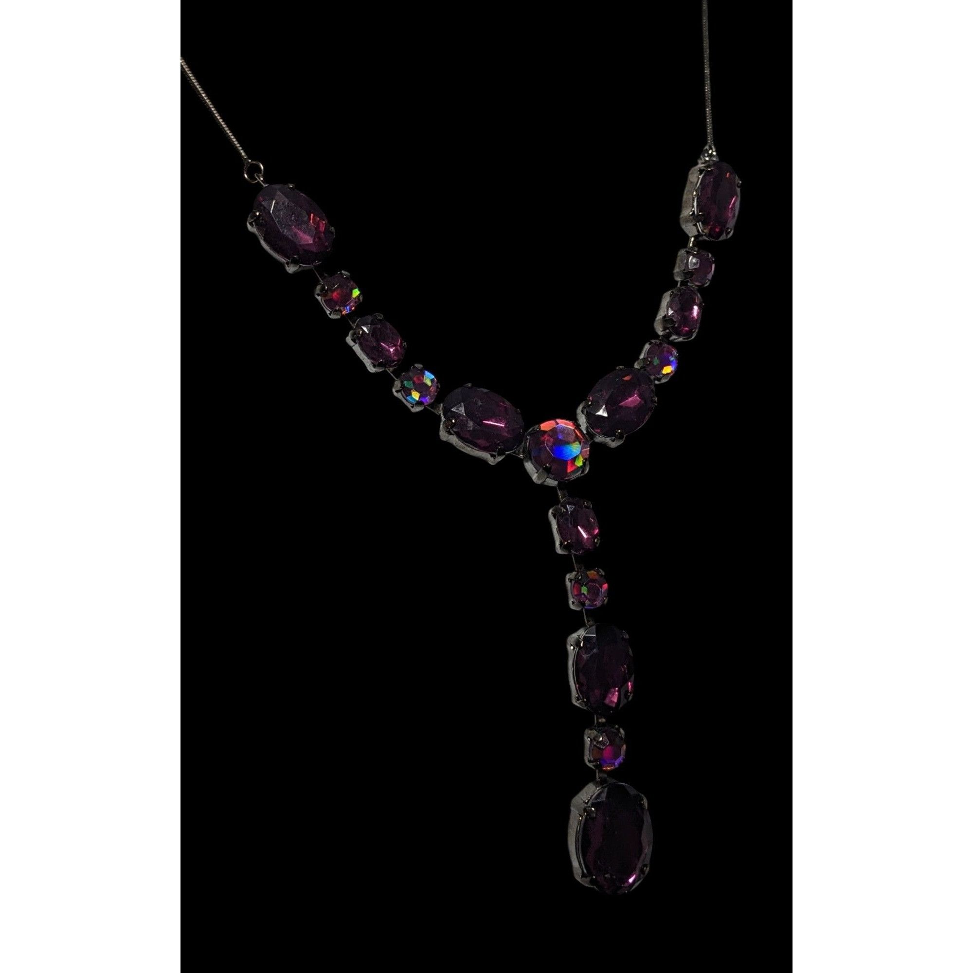 Other Vintage Y2K Prismatic Purple Wet Seal Y Necklace Size ONE SIZE - 5 Thumbnail