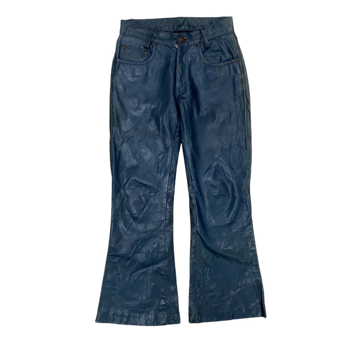 AC/DC × Genuine Leather × Vintage 🔥VINTAGES ACDC RAG STORES BOOTCUT LEATHER PANT Size US 26 / EU 42 - 1 Thumbnail