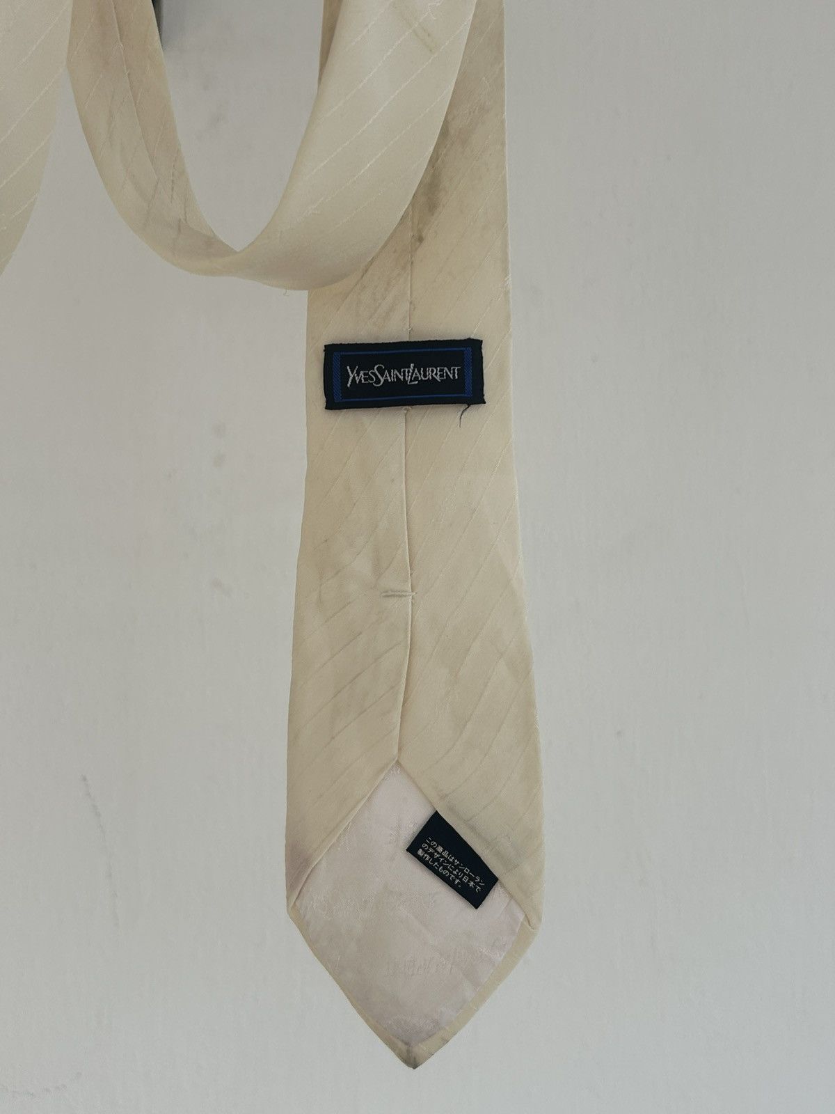 Yves Saint Laurent YSL Vintage Tie White Size ONE SIZE - 5 Thumbnail