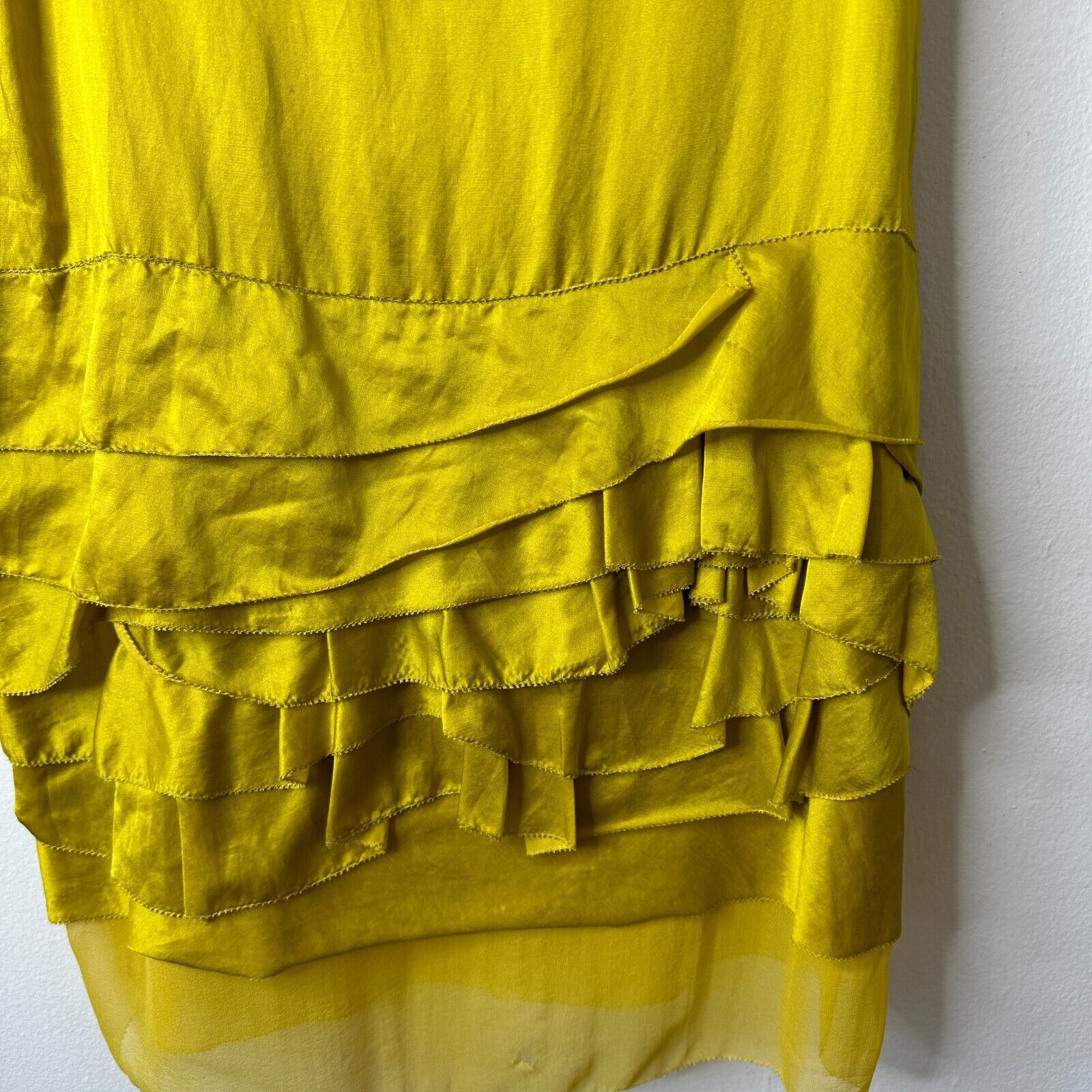 3.1 Phillip Lim 3.1 Phillip Lim Chartreus Yellow Silk Blend Tank Dress Mini Size XS / US 0-2 / IT 36-38 - 6 Thumbnail