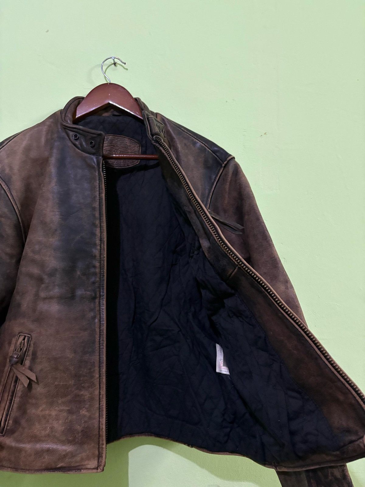 Other Real Leather Cafe Racer Jacket Biker Jacket Flame Stlye Size US L / EU 52-54 / 3 - 5 Thumbnail