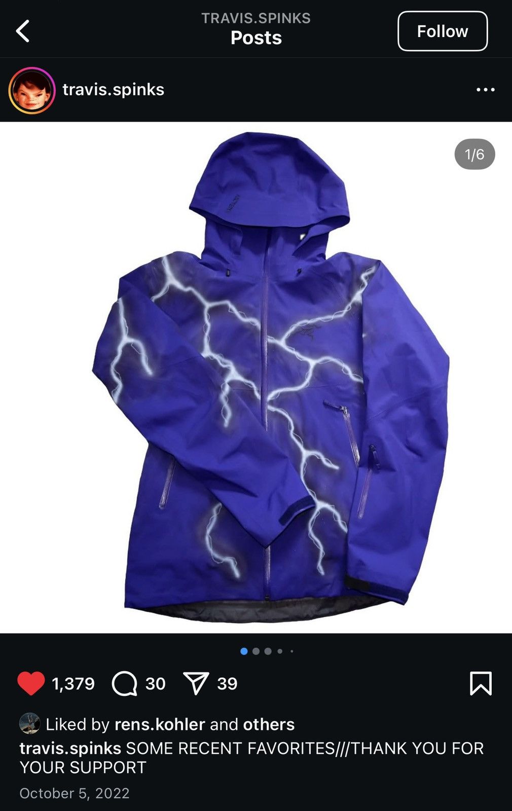 Arc'teryx 1 of 1 Arc'teryx x Travis Spinks Gore Tex Shell