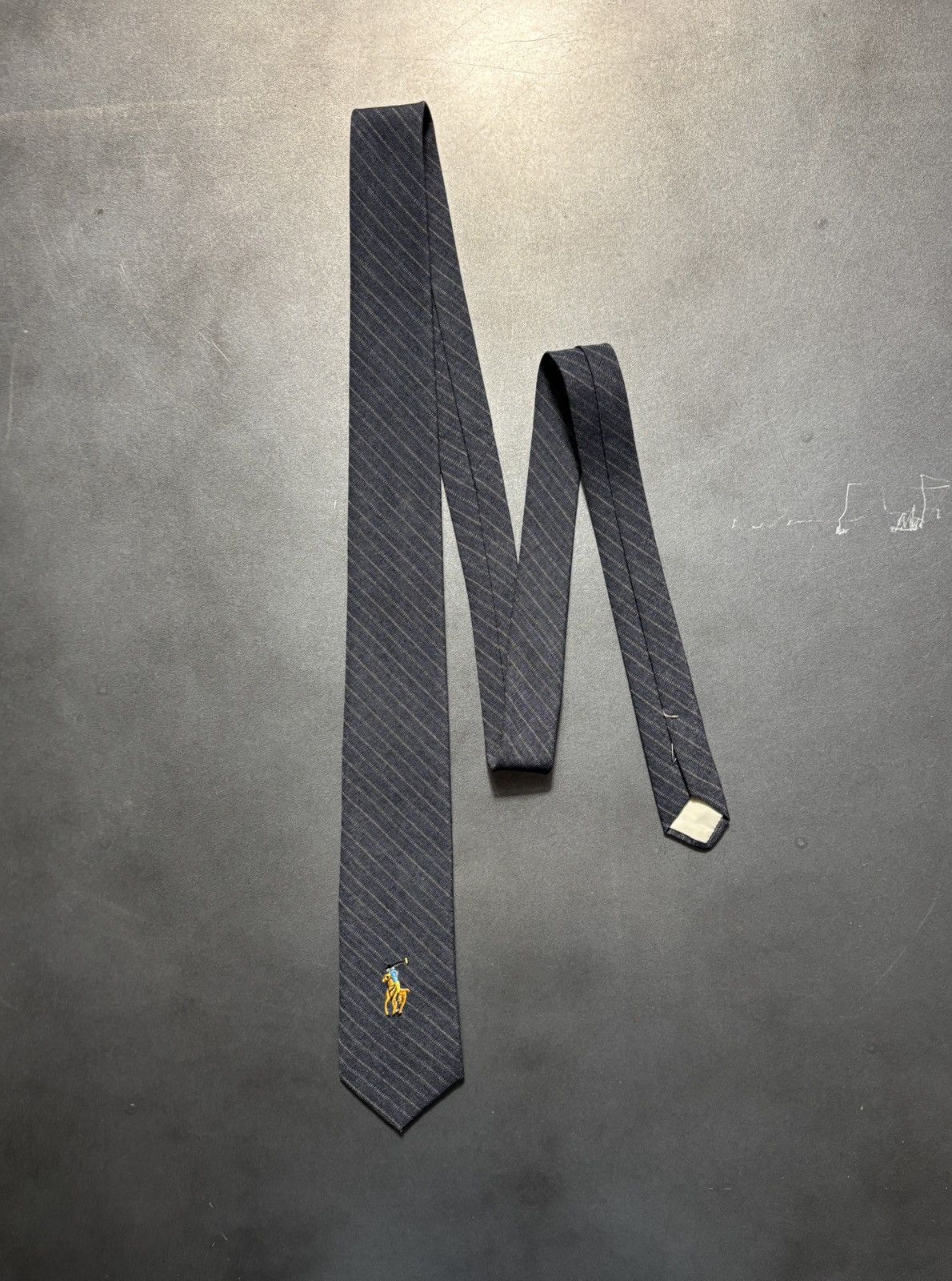 Vintage Vintage Polo Ralph Lauren Necktie Horseman Logo Tie Wool 90s Size ONE SIZE - 13 Thumbnail