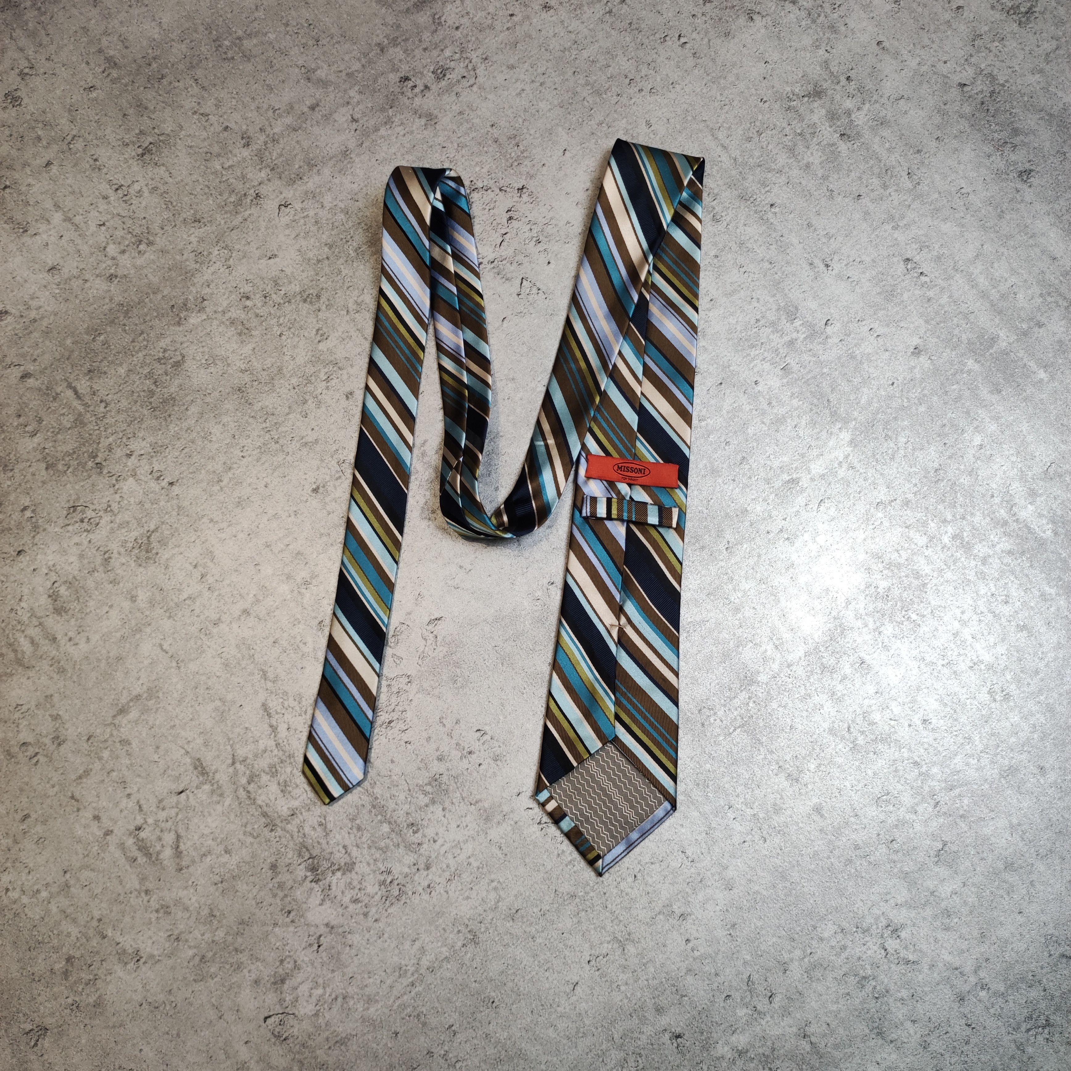 Missoni × Vintage Vintage RARE 90s Missoni Cravatte Silk Abstract Tie Size ONE SIZE - 1 Thumbnail