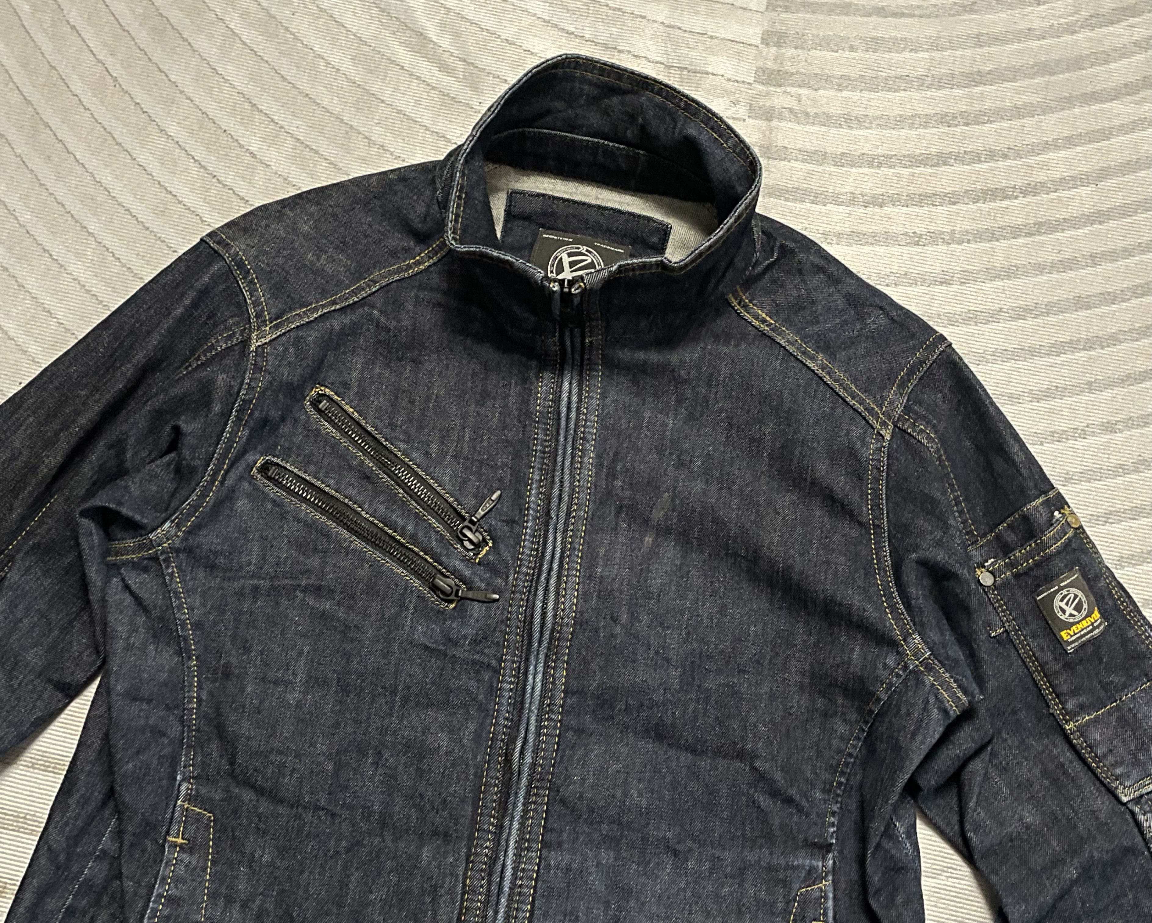 If Six Was Nine Evenriver Biker Denim Jacket Size US S / EU 44-46 / 1 - 4 Thumbnail