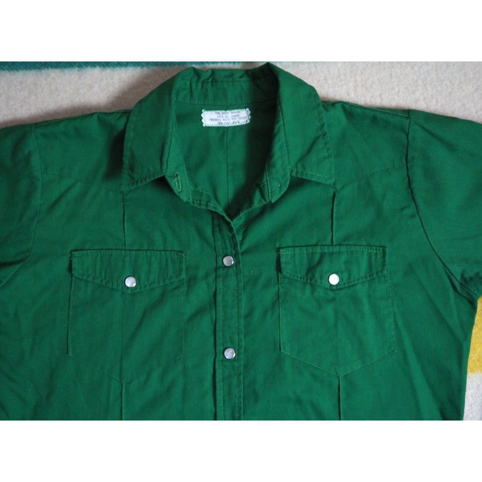 Vintage VINTAGE Shirt Shack Western Pearl Snap Shirt Womens L Green 70s 80s Cowboy Casual Cotton Blend Shirt Shack Mens Womens Boys Girls Size L / US 10 / IT 46 - 3 Thumbnail