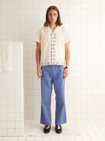 o1mle0226 Ski Season Short Sleeve Shirt in Neutrals