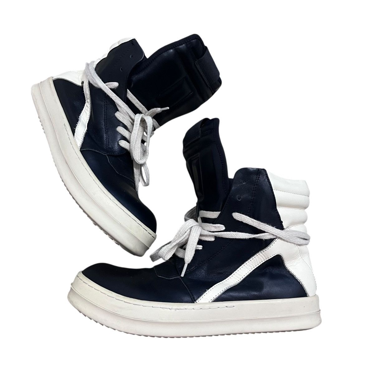Rick Owens Authentic Rick Owens High Cut Leather Sneakers Shoes Size US 7 / EU 40 - 1 Thumbnail