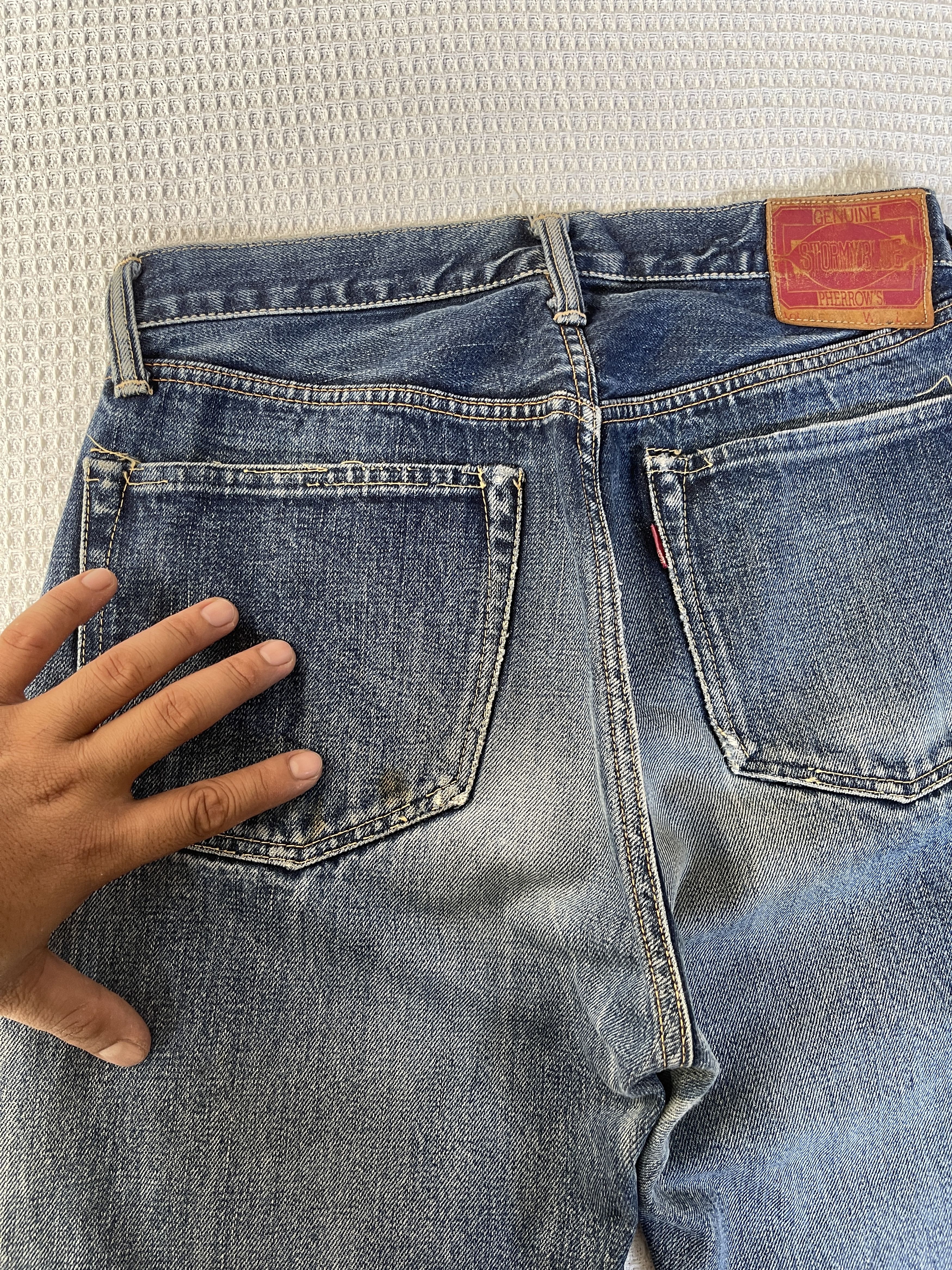 Japanese Brand Last Drop🔥Rare🔥Vtg PHERROW’S Selvedge Distressed Denim Jeans Size US 29 - 13 Thumbnail