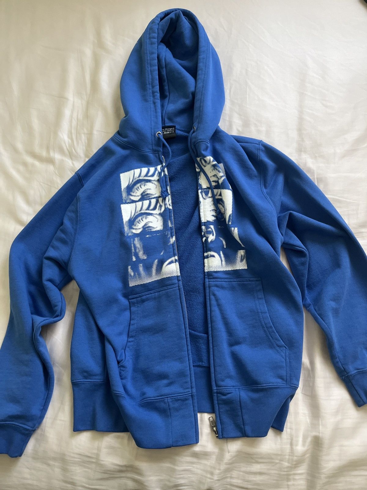 Japanese Brand Goat Kazuo Umezu Scream Zip Up Blue Size US XS / EU 42 / 0 - 4 Thumbnail