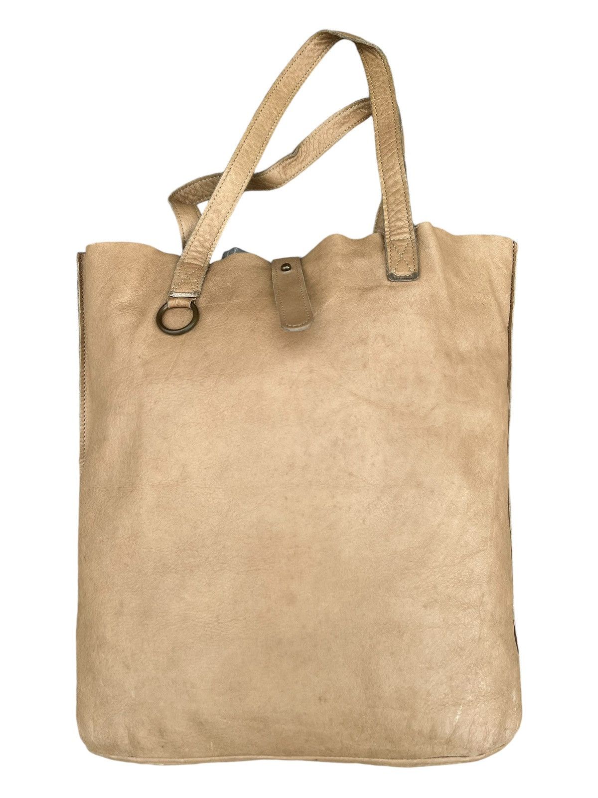 Leather Vintage Orobianco Italy Patina Leather Tote Bag Size ONE SIZE - 5 Thumbnail