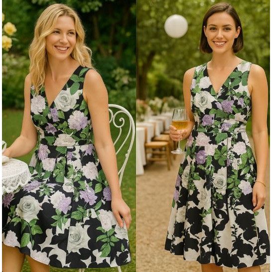 Talbots Talbots Women’s Dress 4P Cottage core Floral Fashion Garden Size S / US 4 / IT 40 - 1 Thumbnail