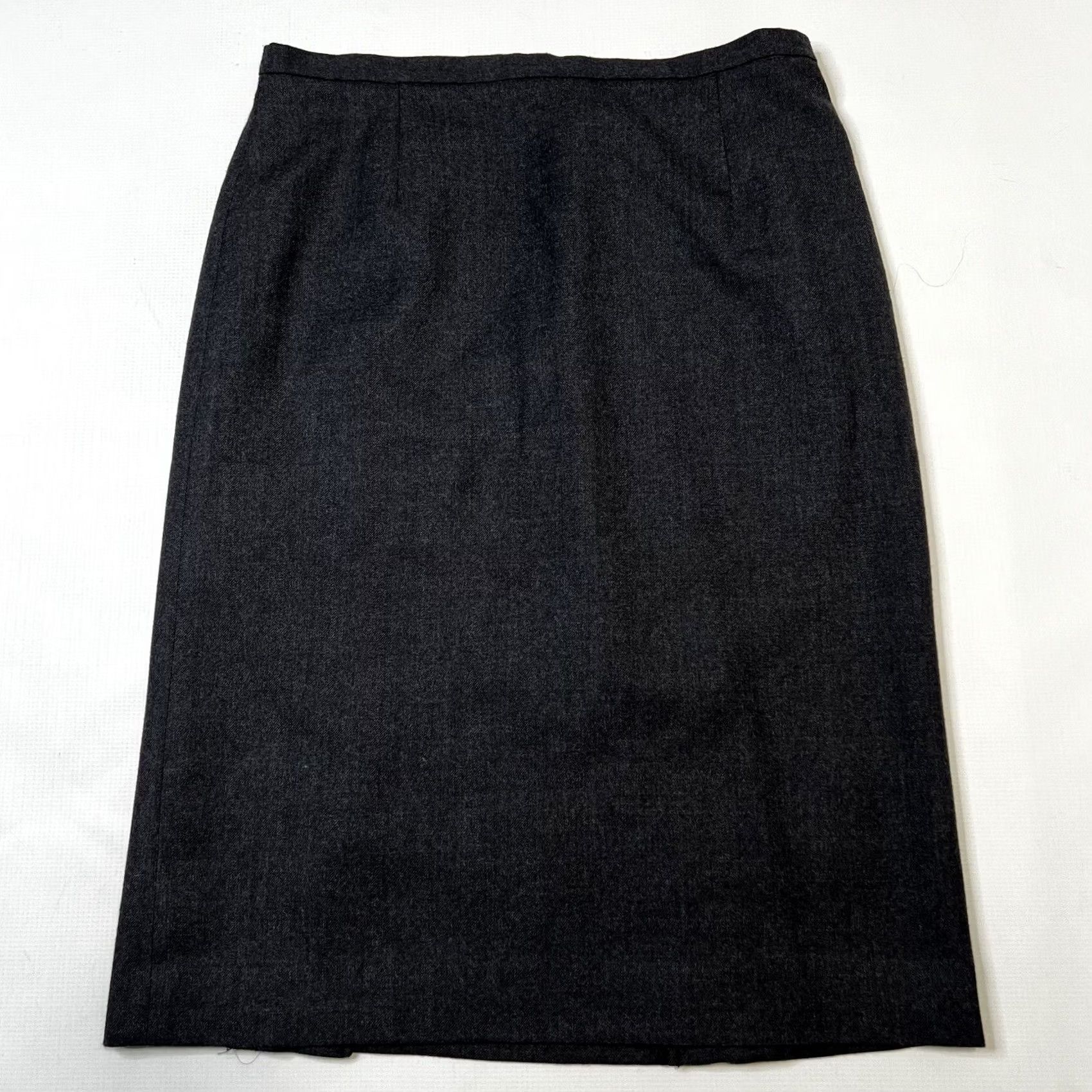 Pendleton VINTAGE Pendleton Skirt Long Womens 10 Gray 100% Virgin Wool Pleated Front Zip Lined USA Made Size 32" / US 10 / IT 46 - 2 Thumbnail
