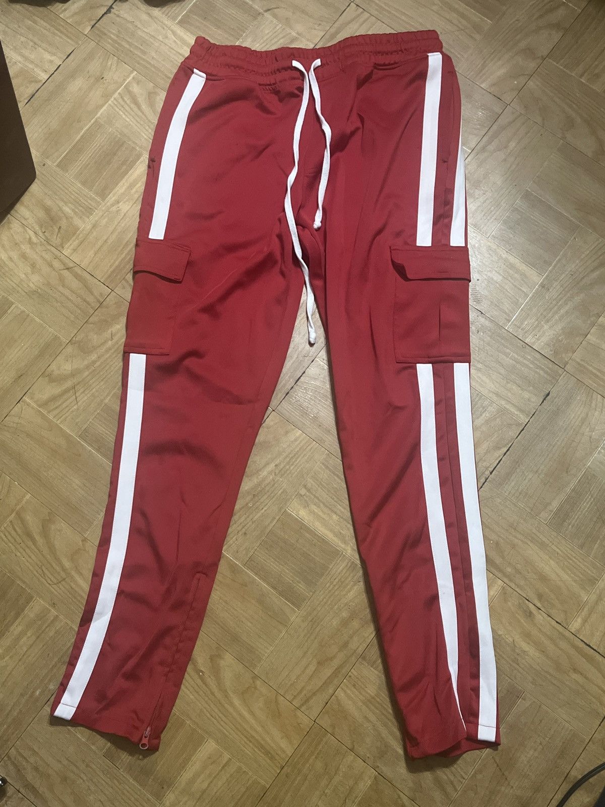 Fashion Nova Men’s Fashion Nova Red Track Pants Size US 34 / EU 50 - 1 Thumbnail