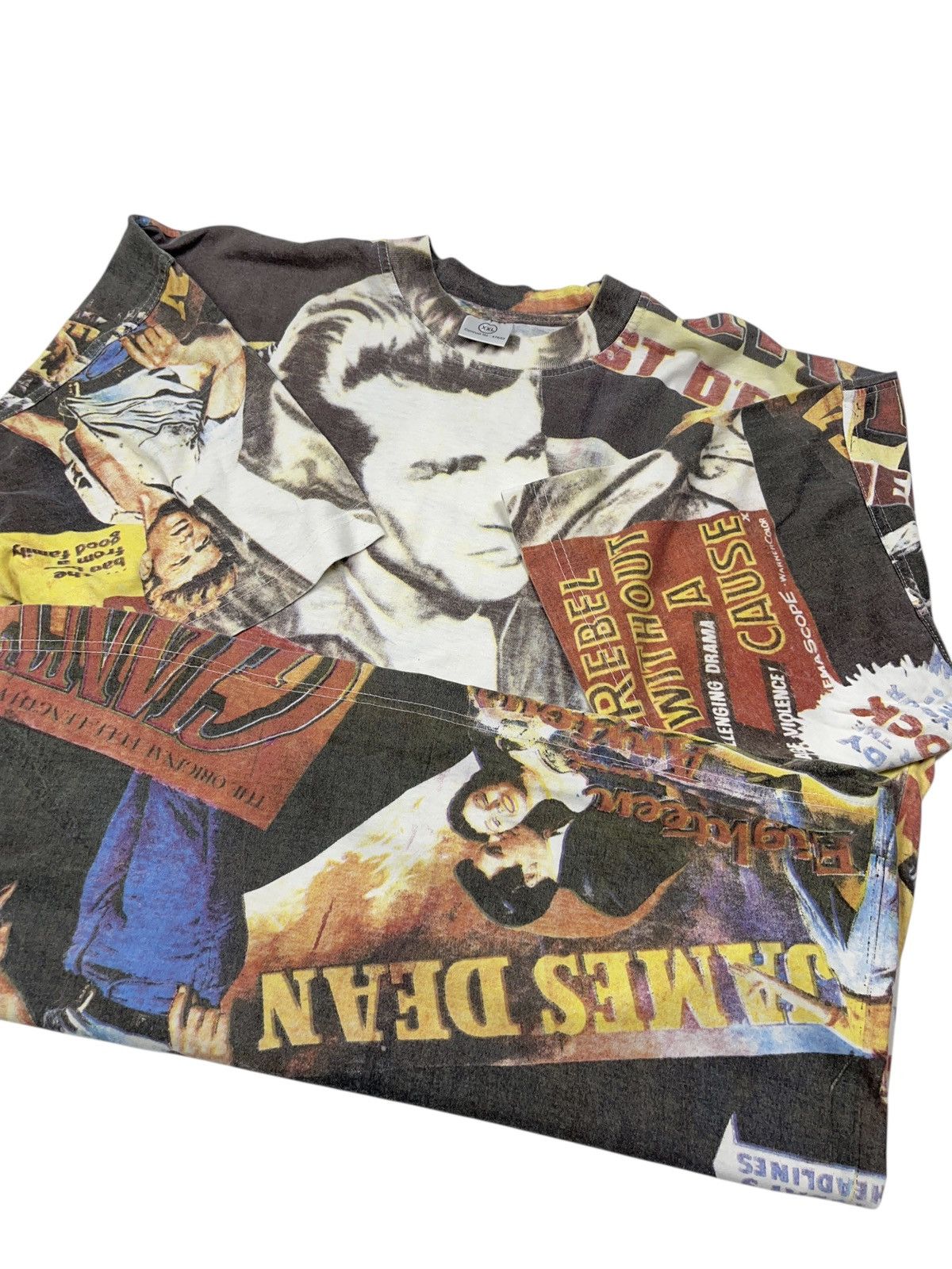Vintage Vintage 90s Jean Dean All Over Print T-shirt Movie Actor Size US XXL / EU 58 / 5 - 8 Thumbnail