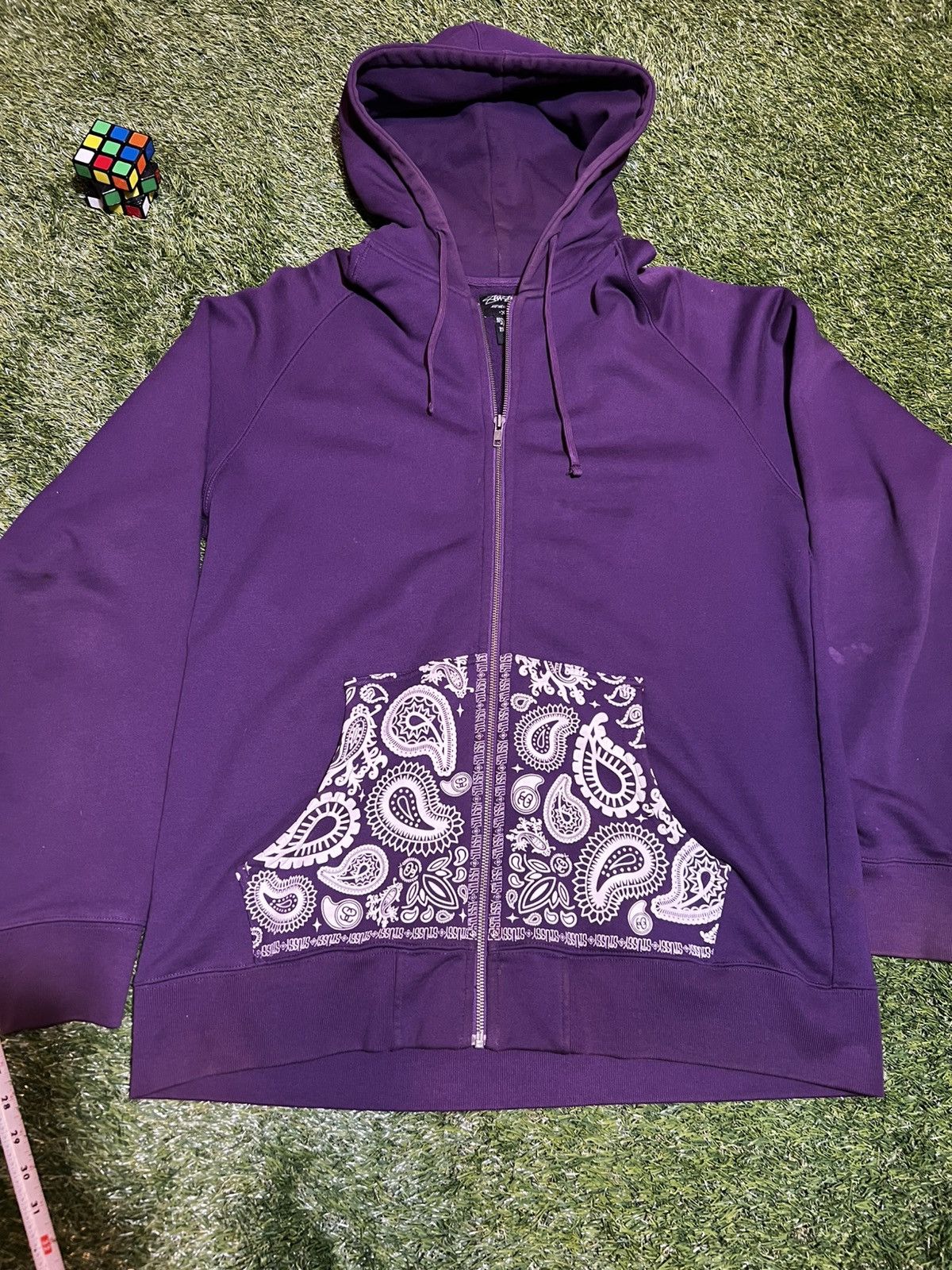 Stussy × Vintage VINTAGE STUSSY PAISLEY ZIP-UP HOODIE Size US XL / EU 56 / 4 - 2 Thumbnail