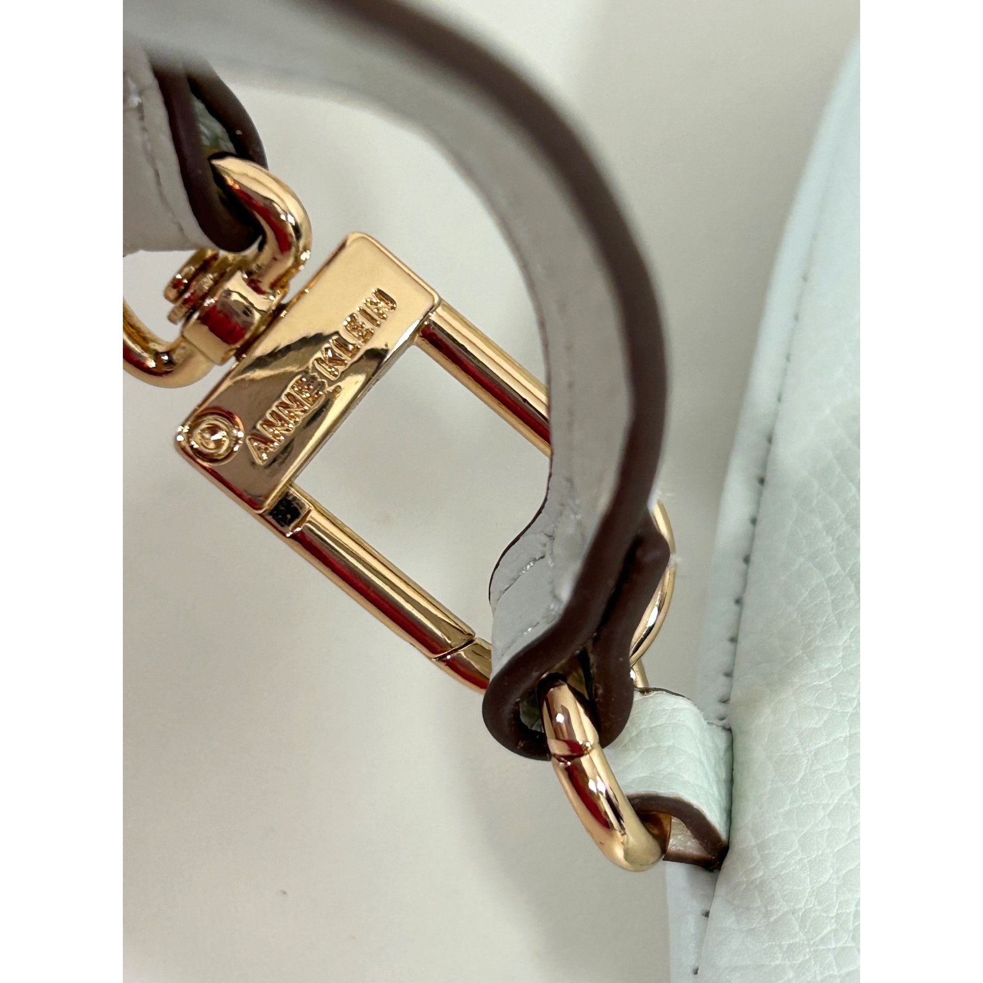 Anne Klein Anne Klein Tote Bag, Wristlet Cream Green Brown Logo Charm D Size ONE SIZE - 20 Thumbnail