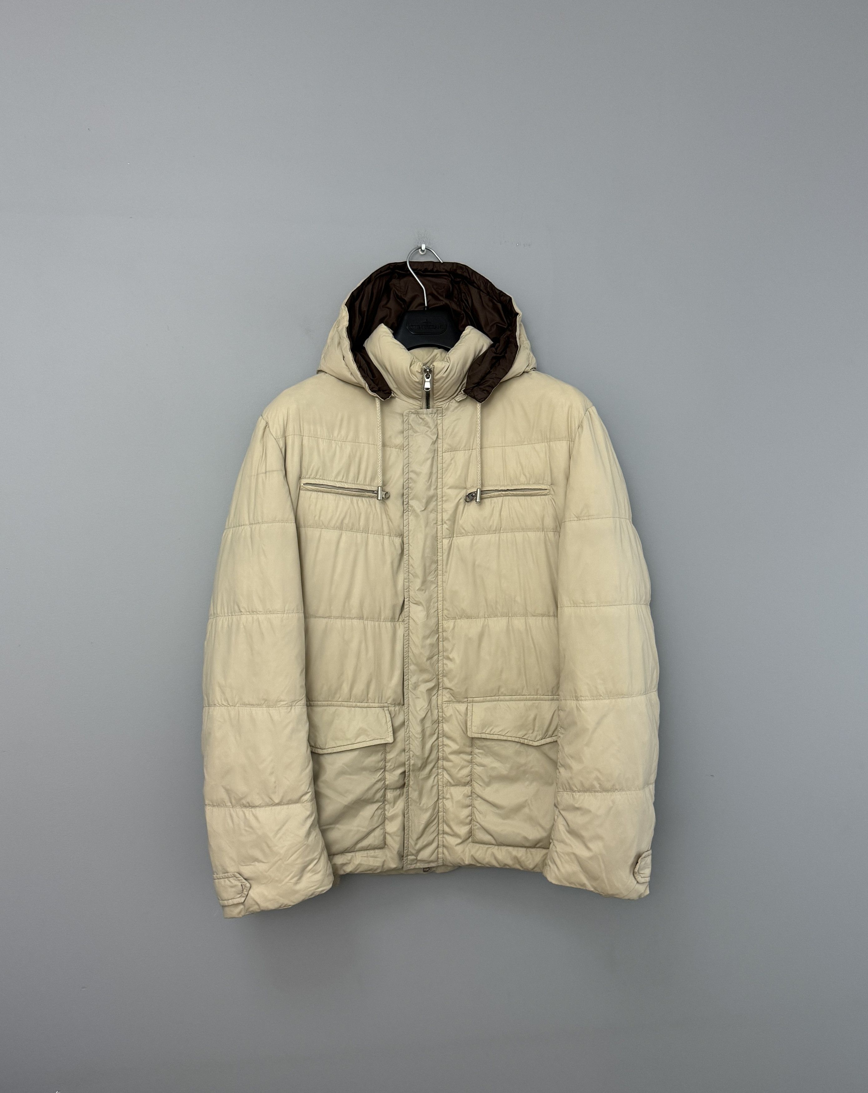 Brunello Cucinelli Down Jacket Nylon Puffer Hooded Size M