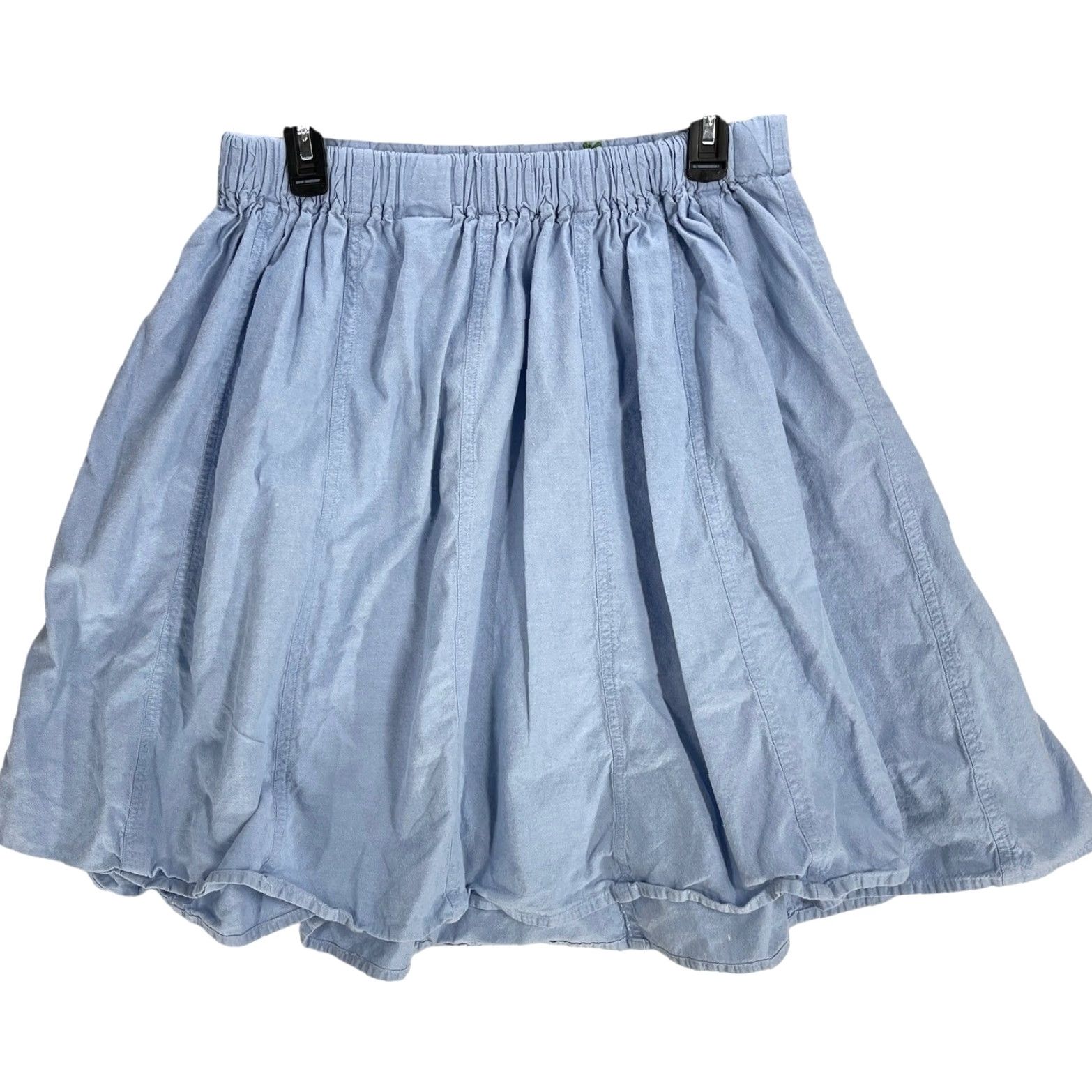 Vintage Vermont Country Store Skirt Plus 1X Blue Short A-Line Cotton 100% Solid Cottage Prairie Womens Girls Mens Size 40" / US 18 - 3 Thumbnail
