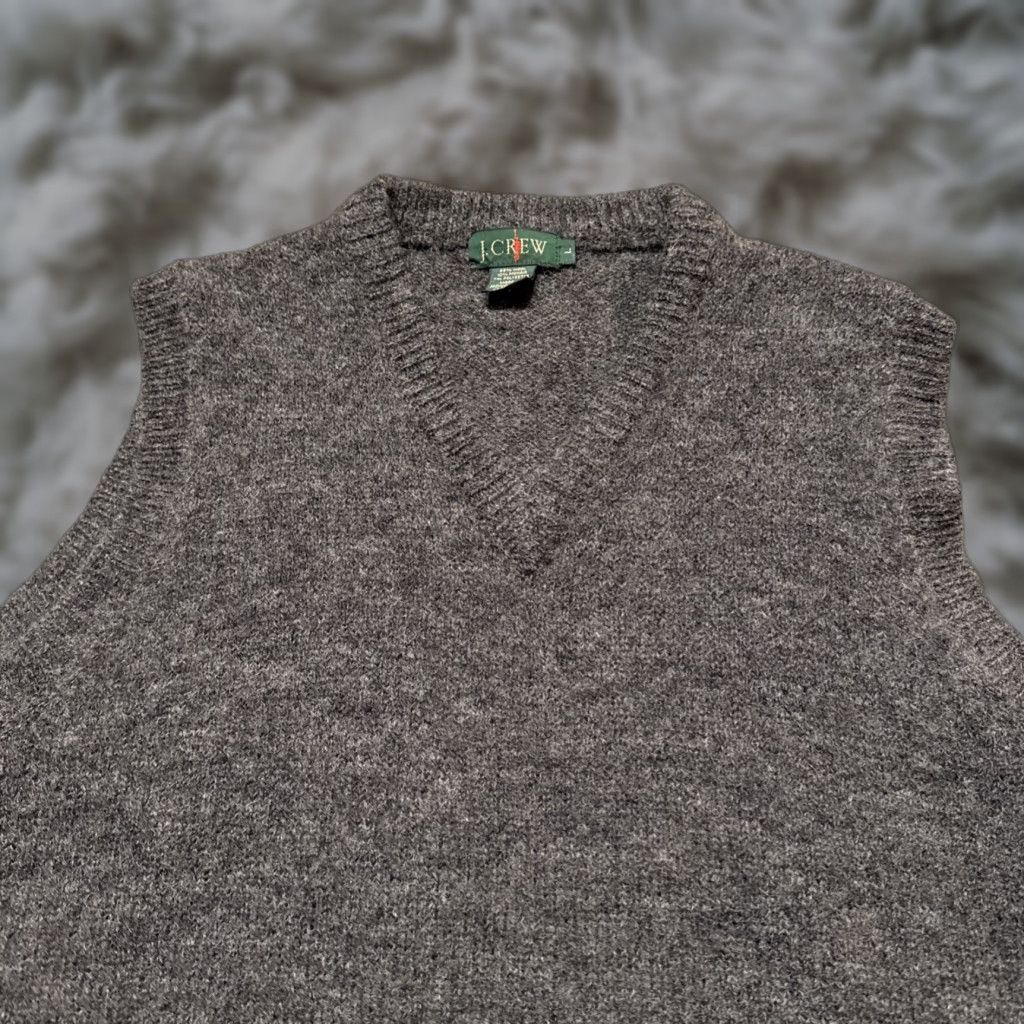 J.Crew VINTAGE J.CREW Oarsman Sweater Vest Mens L Gray Wool Mohair Blend Size US L / EU 52-54 / 3 - 1 Thumbnail