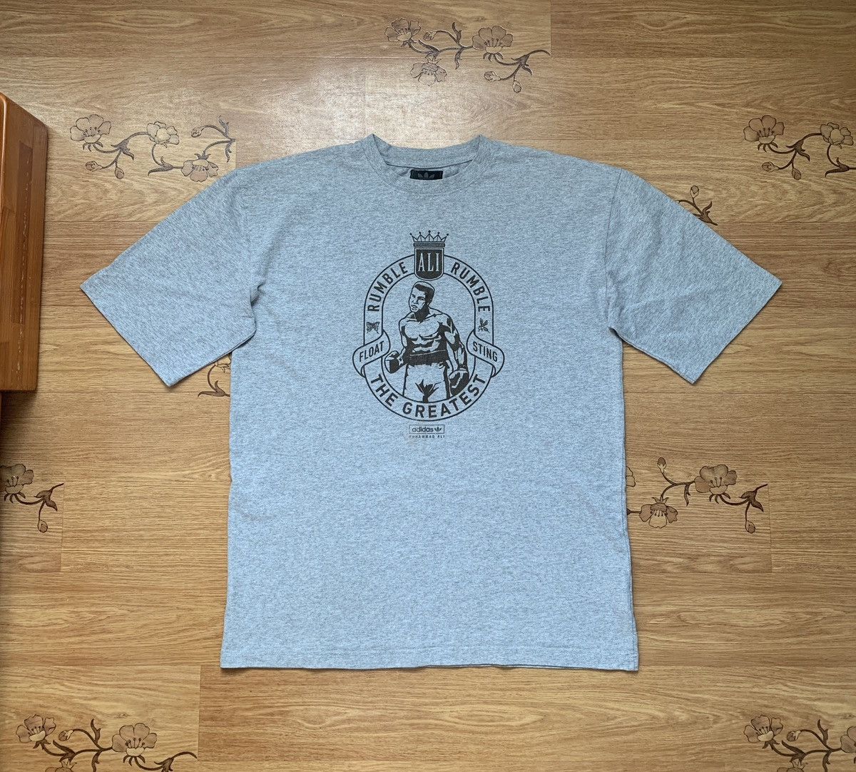 Adidas Vintage Muhammad Ali Adidas The Greatest Grey T Shirt Tee Size US L / EU 52-54 / 3 - 1 Thumbnail