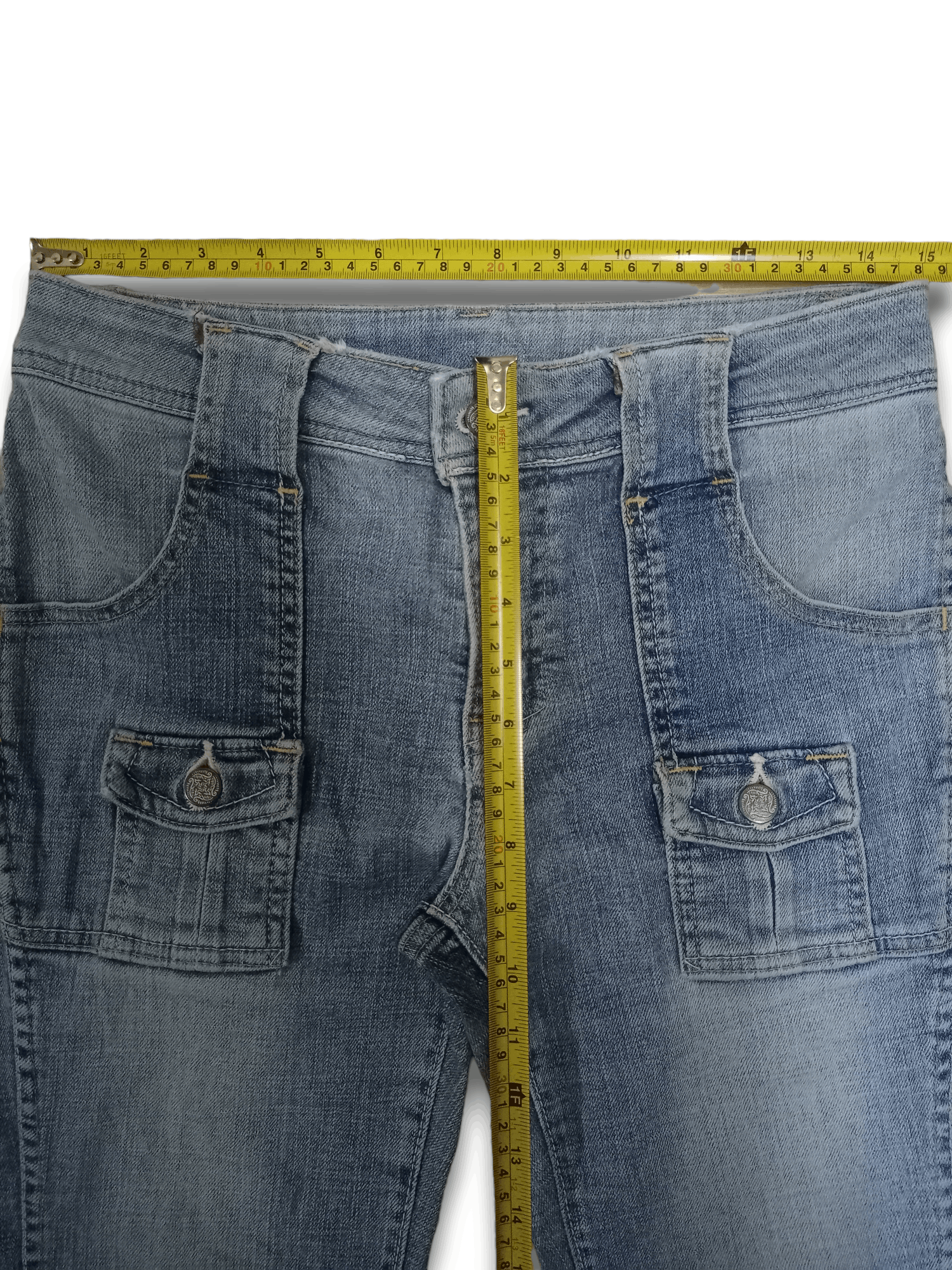 Japanese Brand Vintage Japanese Brand Flare Denim Bush Pants Size US 30 / EU 46 - 9 Thumbnail