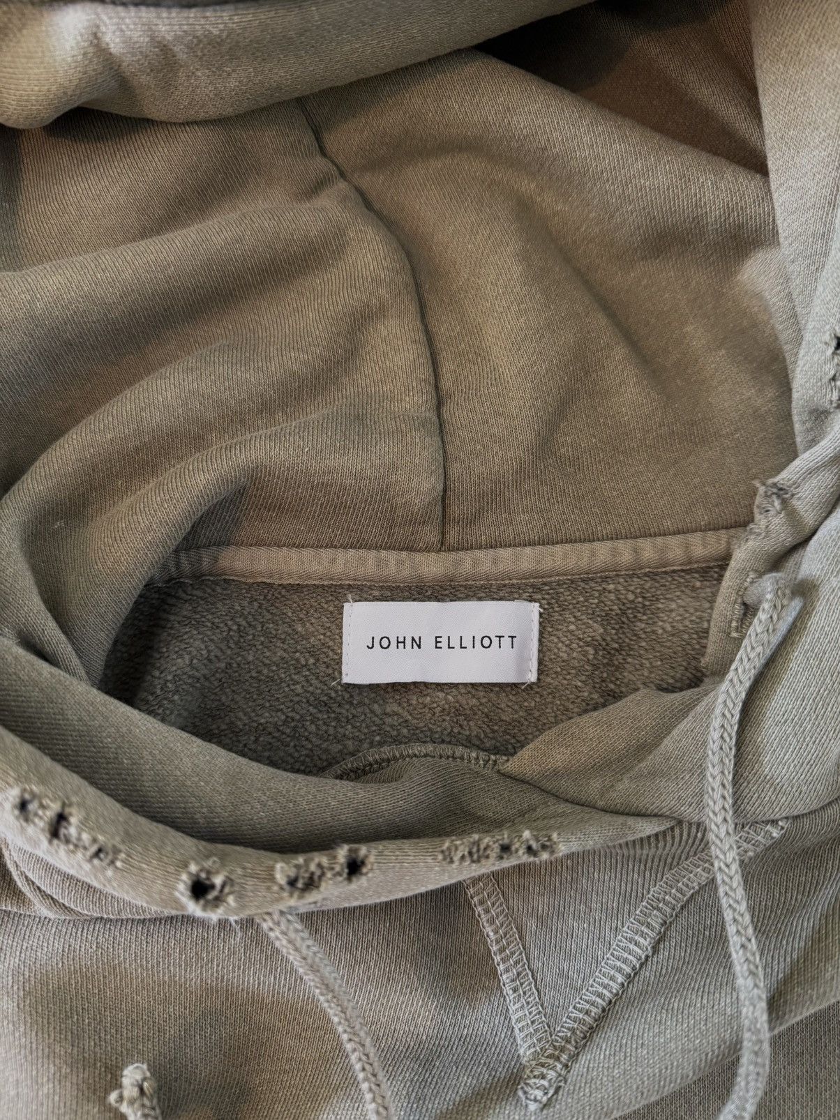 John Elliott John Elliot Distressed Hoodie Size US L / EU 52-54 / 3 - 3 Thumbnail