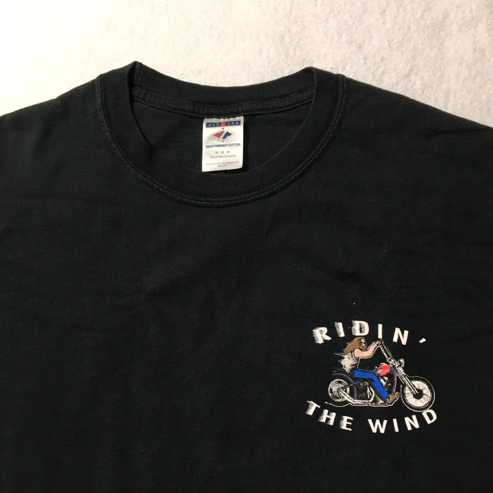 Jerzees HDMC Ride Tee Long Sleeve Shirt Blue Size med double sided Men's ridin Free Size US M / EU 48-50 / 2 - 3 Thumbnail