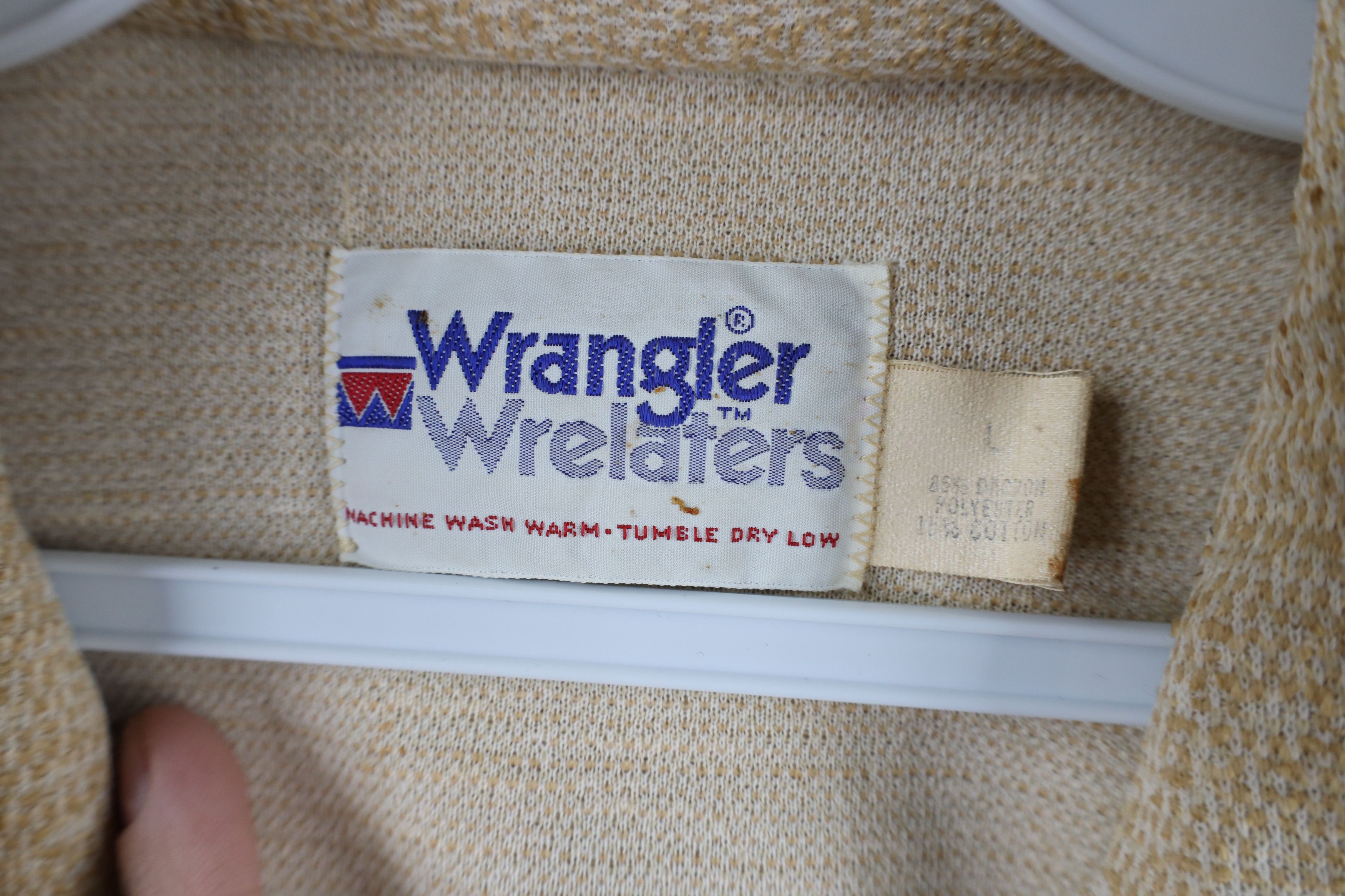 Vintage × Wrangler Vintage 70s Wrangler Knit Collared Western Button Shirt USA Size US L / EU 52-54 / 3 - 10 Thumbnail