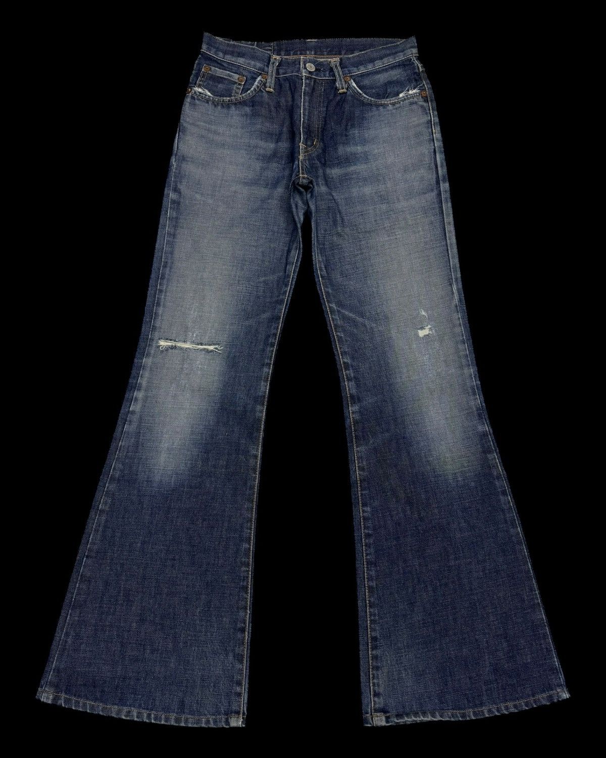 Edwin 🔥EDWIN 800sx FLARE JEANS DISTRESSED DENIM BOOTCUT JEANS Size US 28 / EU 44 - 1 Thumbnail