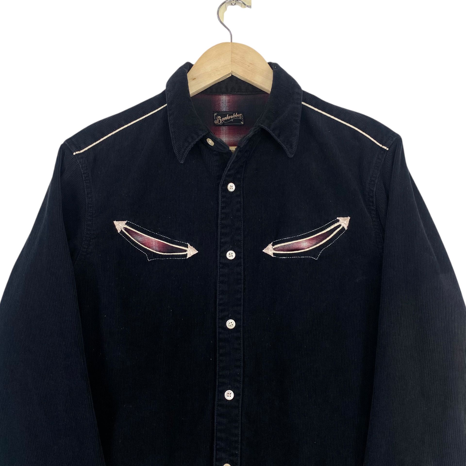 Japanese Brand 💥BANKROBBER JAPAN CORDUROY WESTERN SHIRT Size US M / EU 48-50 / 2 - 4 Thumbnail