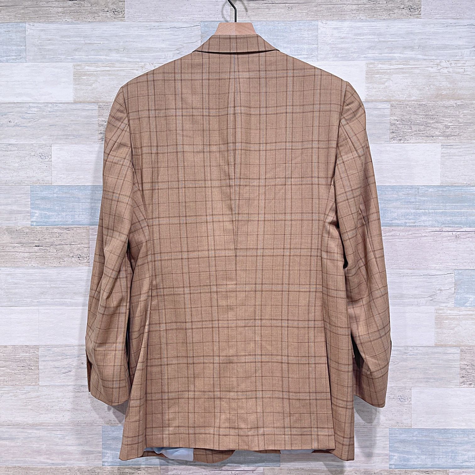 Holland & Sherry Holland & Sherry Bespoke Sport Coat Tan Plaid Savile Ro 38R Size 38R - 5 Thumbnail