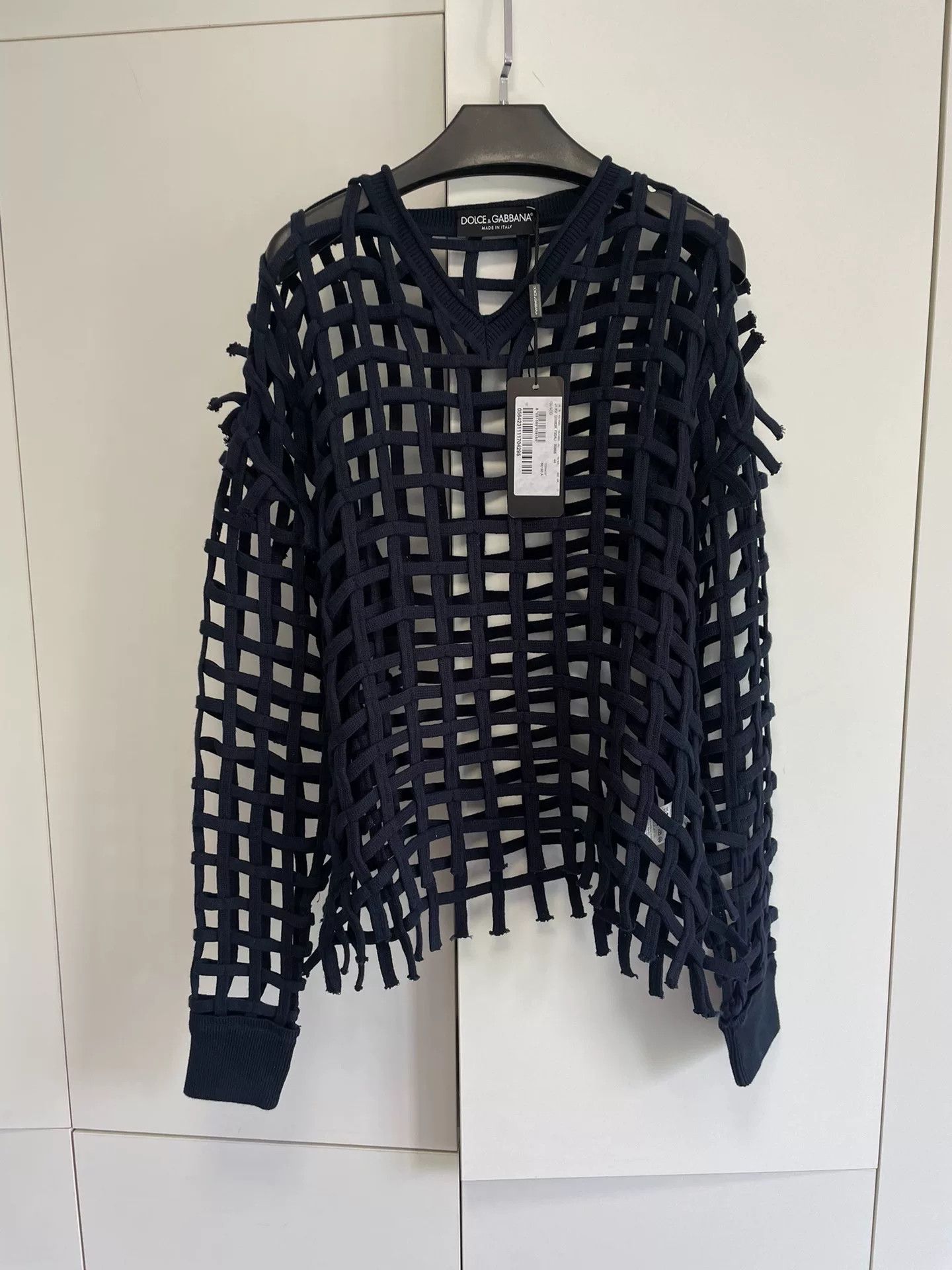 Dolce & Gabbana Dolce & Gabbana Fishnet Sweater Size S / US 4 / IT 40 - 1 Thumbnail