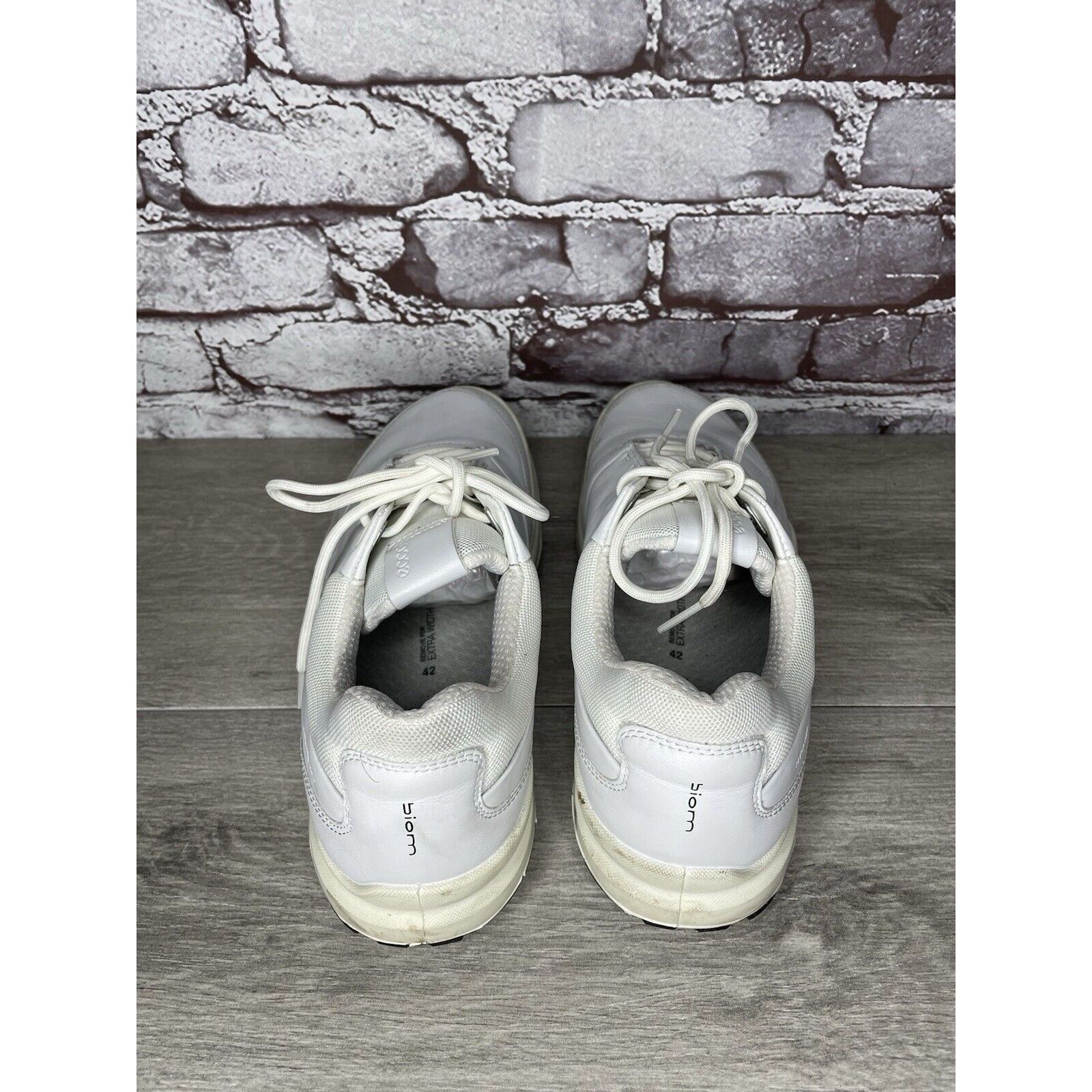 Ecco ECCO White Leather Lace Up Casual Spikeless Golf Shoes Men S Size US 9 / EU 42 - 7 Thumbnail