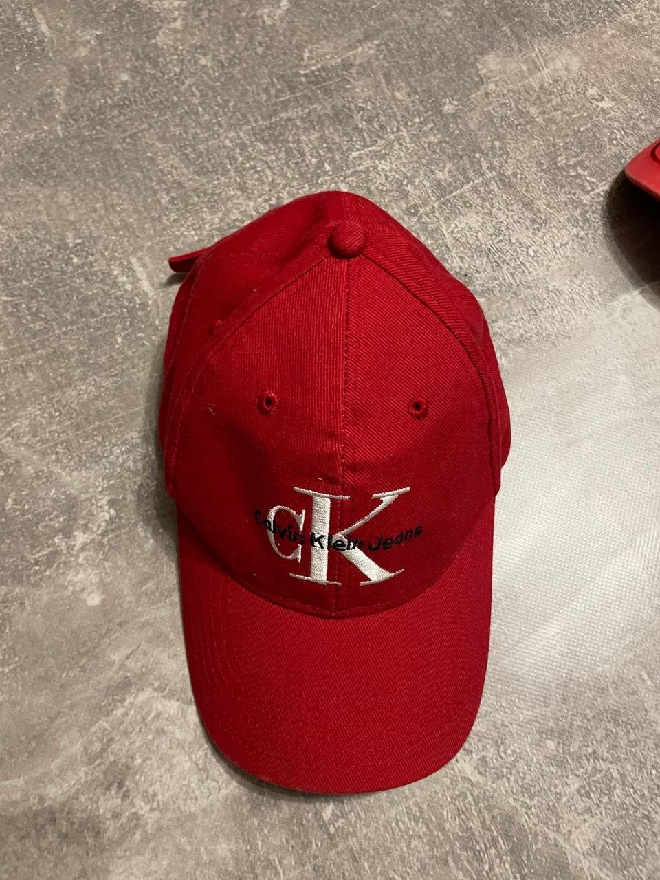 Calvin Klein × Vintage Vintage Calvin Klein Jeans Red Y2K Cap Hat Size ONE SIZE - 6 Thumbnail
