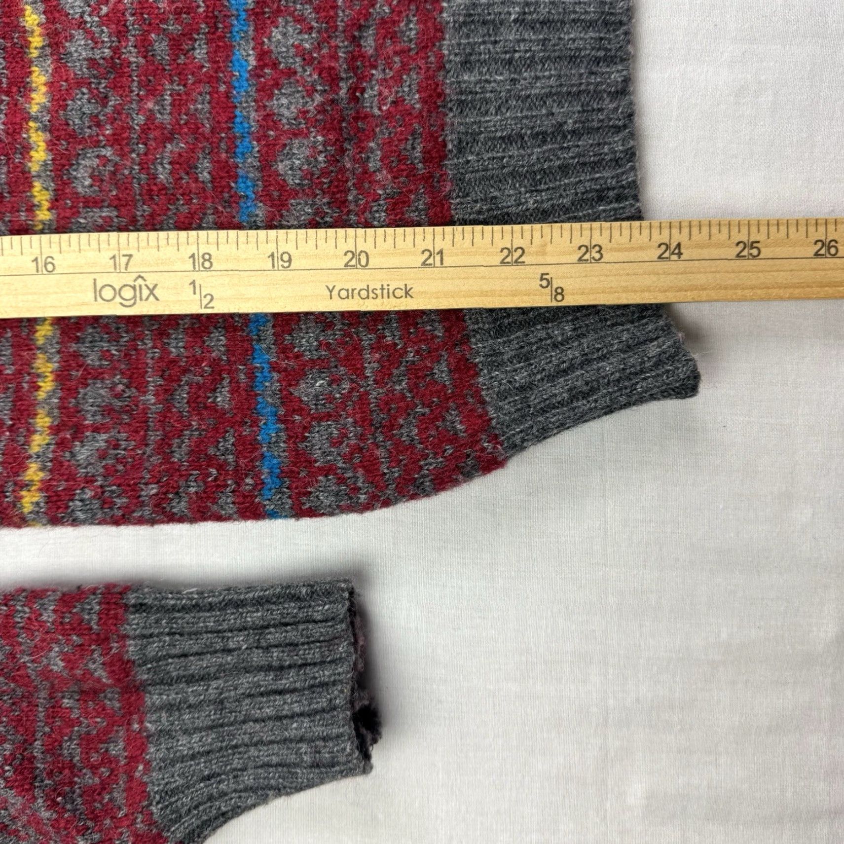 Vintage VINTAGE Hunt Club Sweater Men L Red Striped Wool Knit Pullover Crew Neck 90s 80s Classic Mens Size US L / EU 52-54 / 3 - 5 Thumbnail