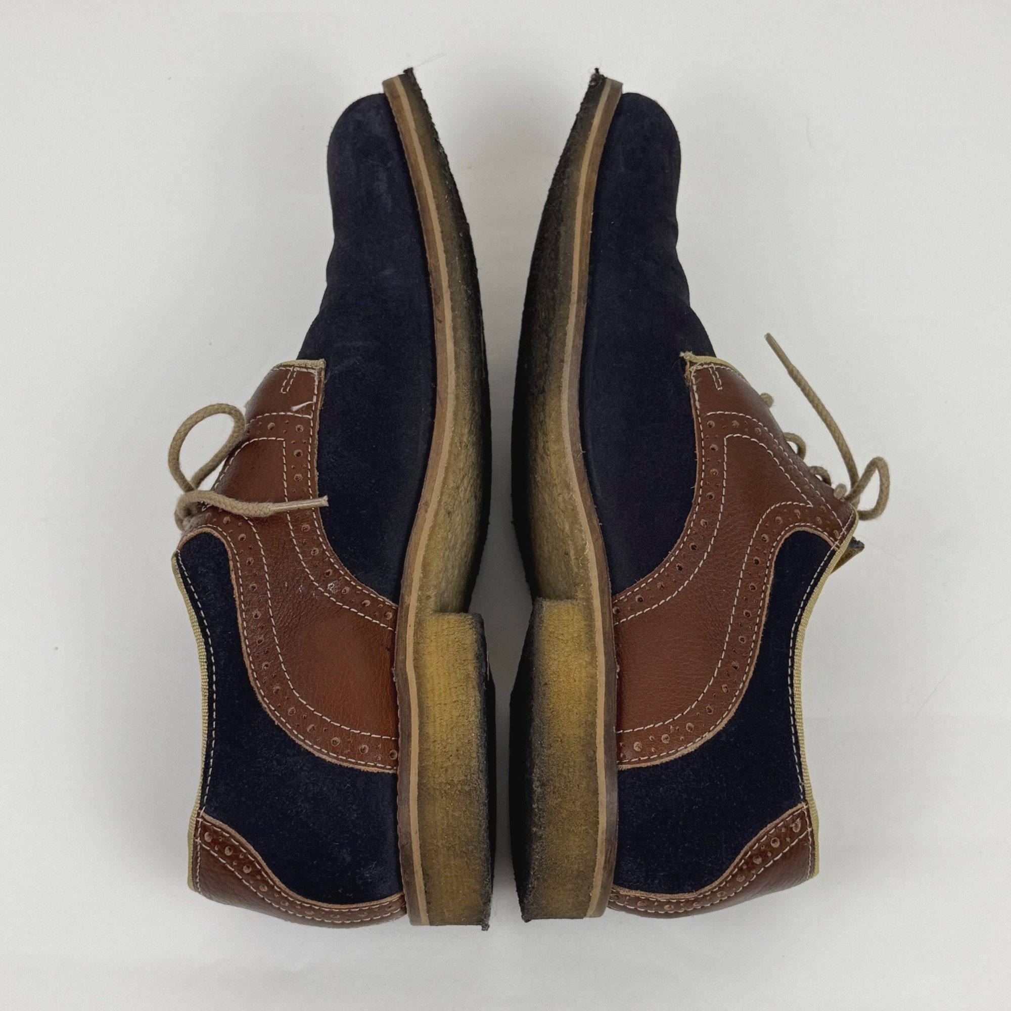 Johnston & Murphy Johnston & Murphy Men's Suede & Leather Saddle Shoes Blue/Br Size US 9.5 / EU 42-43 - 6 Thumbnail