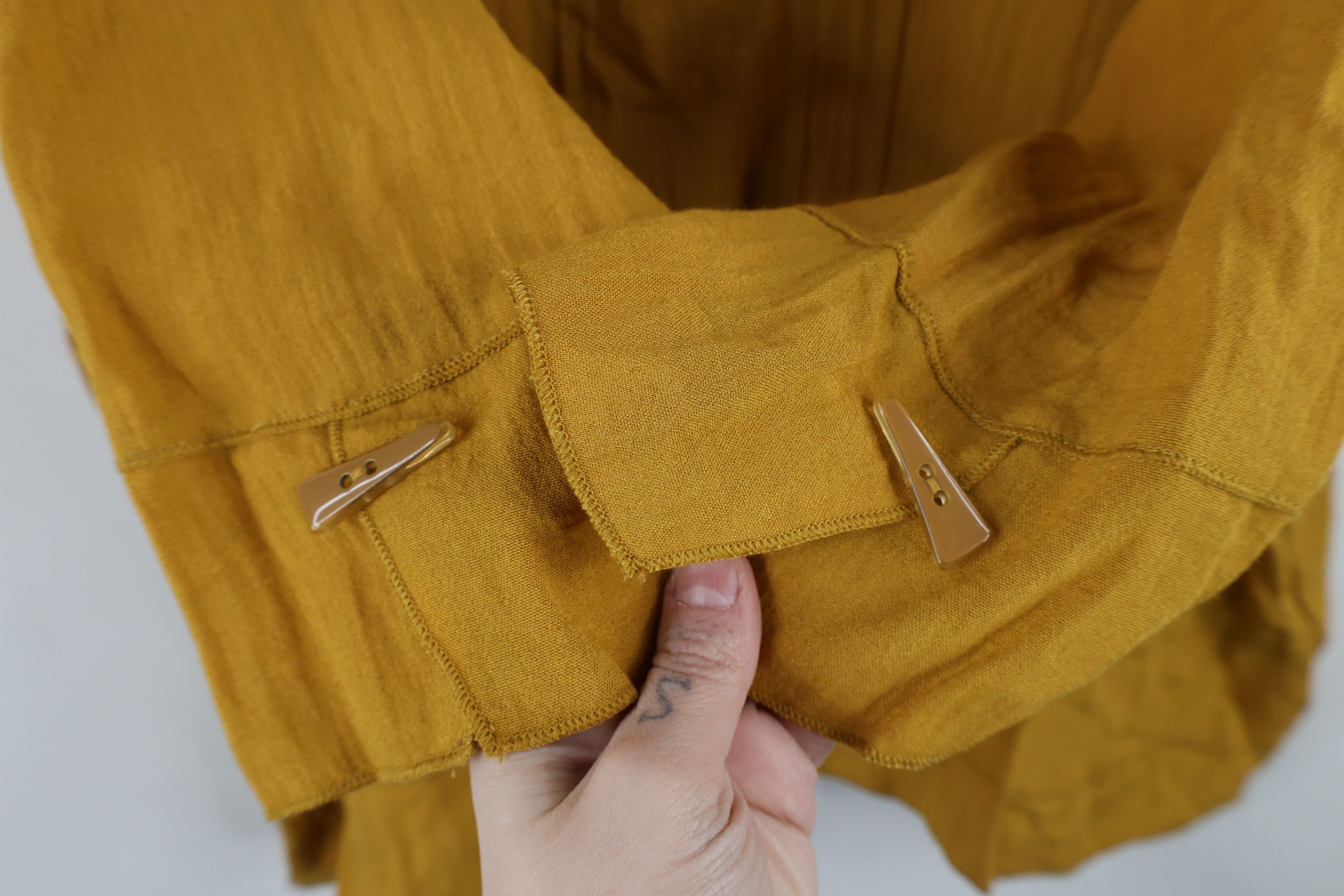 Vintage Vintage Habitat Oversized Gauzy Rayon Blouse Top Shirt Gold Size XL / US 12-14 / IT 48-50 - 5 Thumbnail