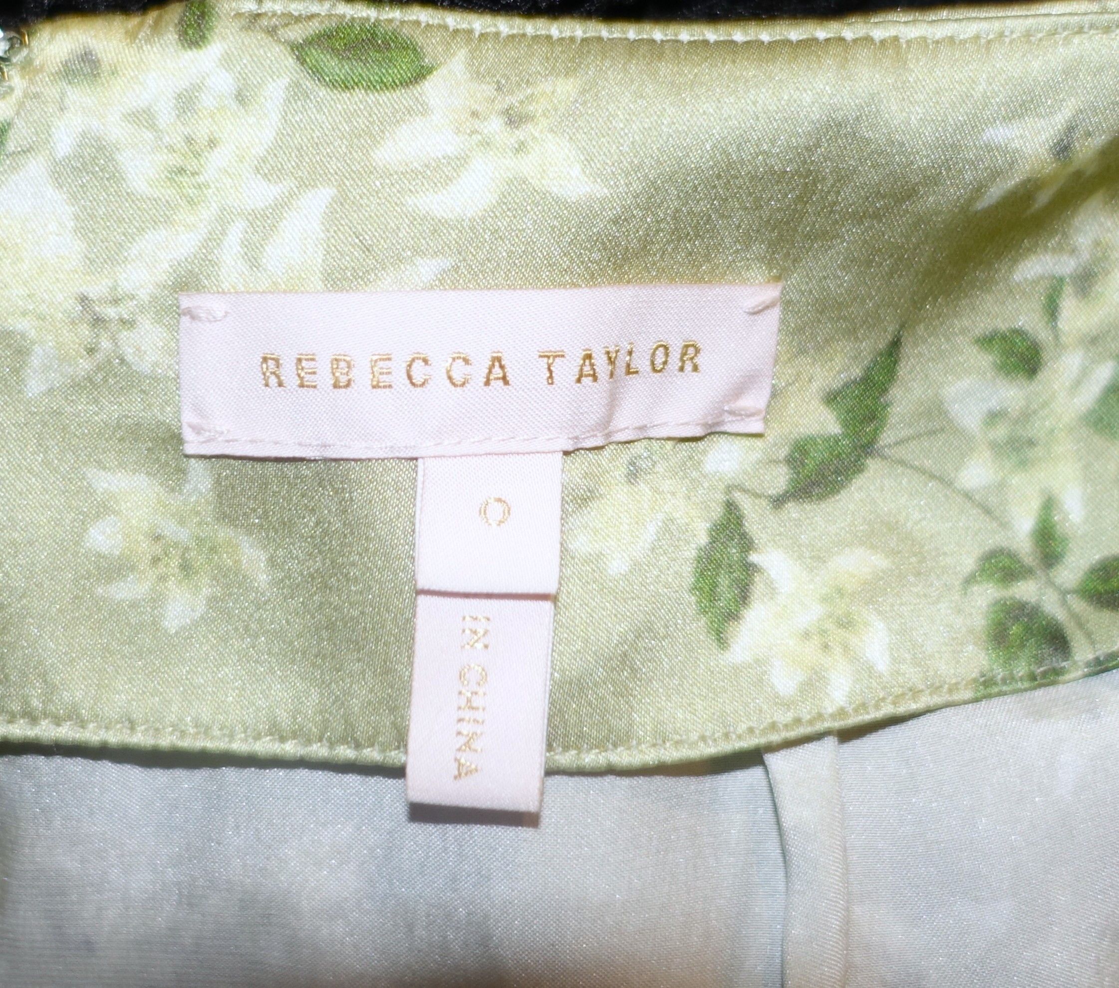 Rebecca Taylor Rebecca Taylor Green Silk Floral Wrap Skirt 0 Size 24" / US 00 / IT 34 - 7 Thumbnail