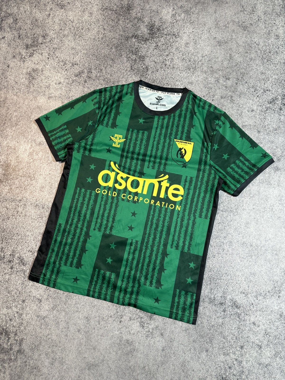 Vintage Bibiani Goldstars Soccer Jersey Icarus Streetwear S Ghana Size US L / EU 52-54 / 3 - 1 Thumbnail