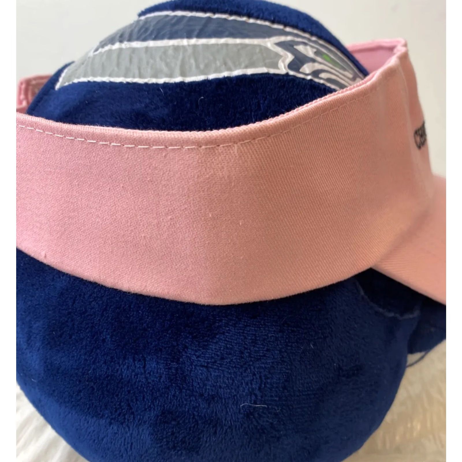 Vintage GEAR FOR SPORTS Sun Visor Hat Golf Tennis Beach Baseball Cap Adjustable Summer Women Pink Canvas Cotton Visor Casual Summer Women Size ONE SIZE - 6 Thumbnail