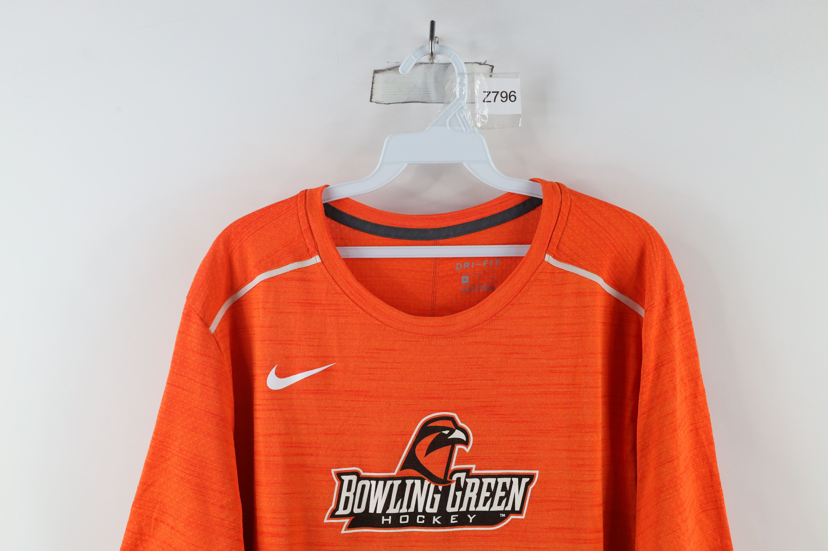 Nike × Vintage Nike Bowling Green State University Hockey T-Shirt Orange Size US XL / EU 56 / 4 - 2 Thumbnail