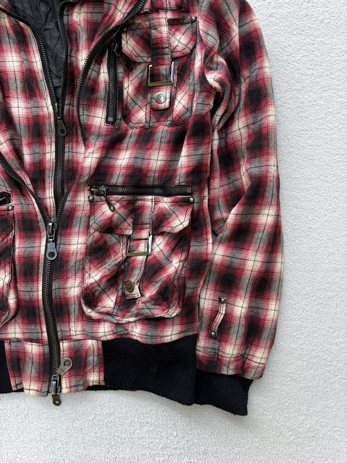 In The Attic 00s In the Attic Plaid Double Layer Pocket Detailing Jacket Size US S / EU 44-46 / 1 - 3 Thumbnail