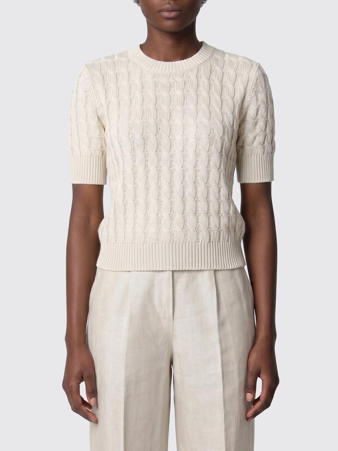 Max Mara Max Mara Sweater Woman Beige Size L / US 10 / IT 46 - 1 Thumbnail